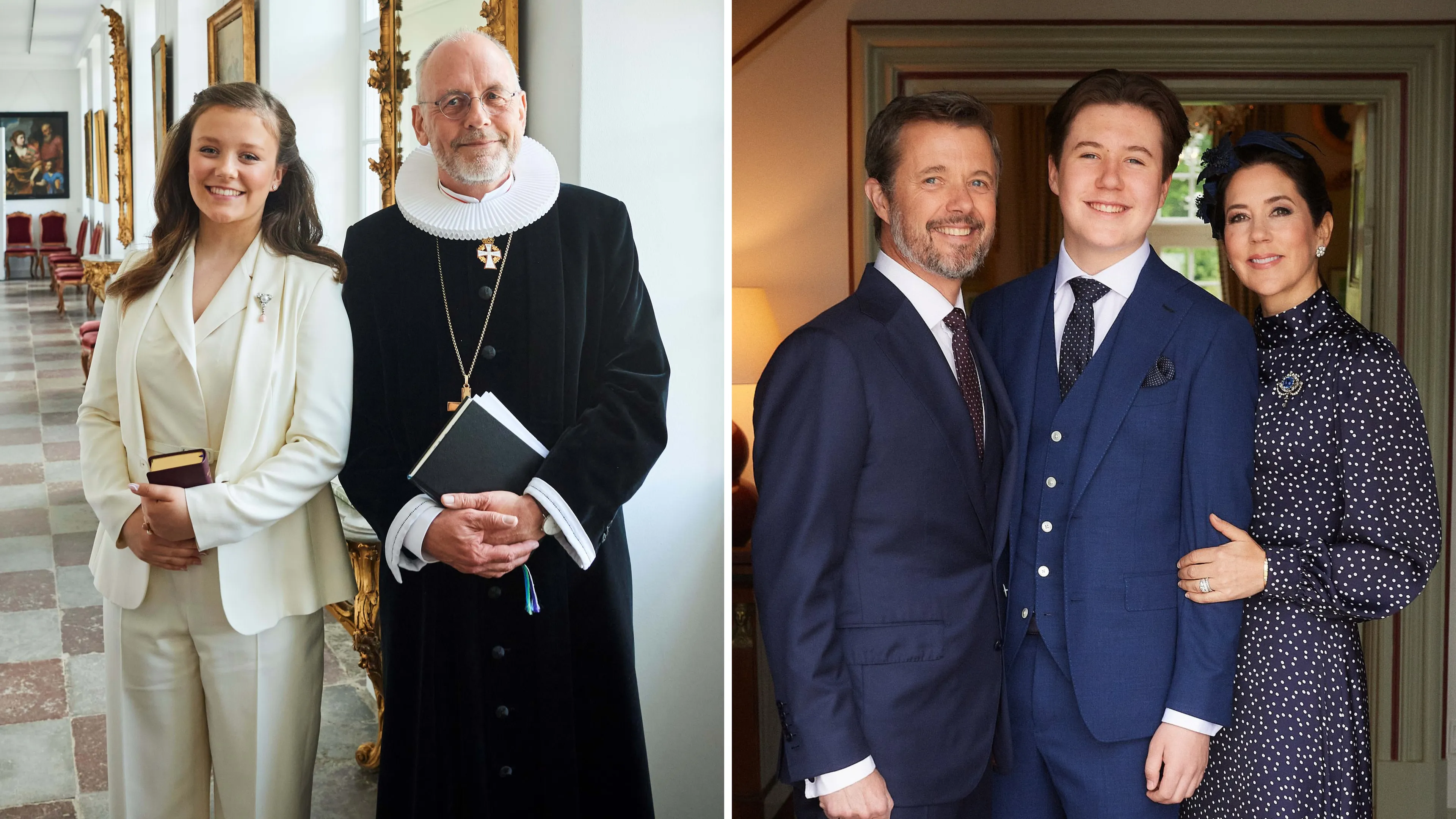 Koninklijke confirmaties van jonge royals uit Scandinavië op een rij