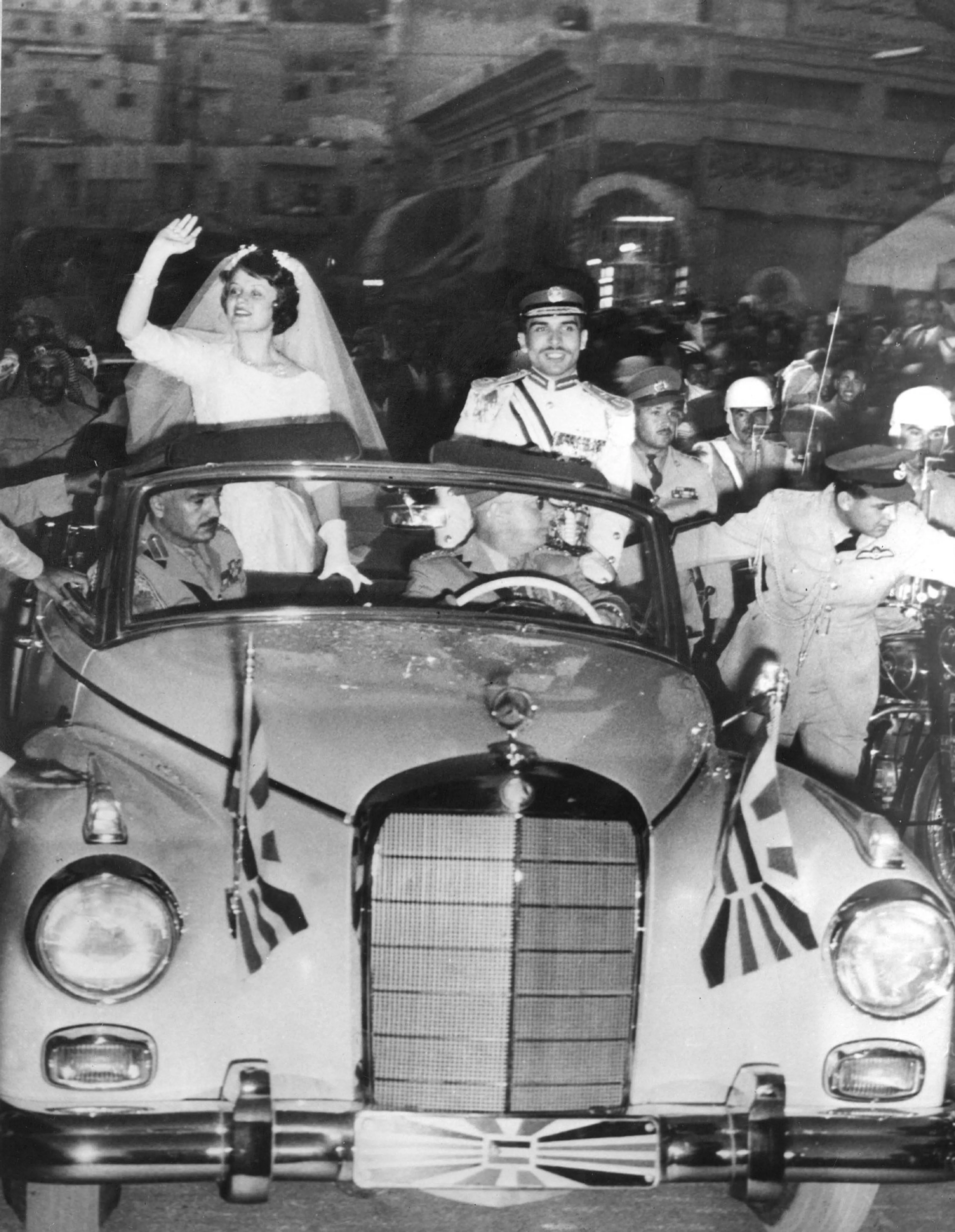Het huwelijk van koning Hussein en prinses Muna (25 mei 1961).