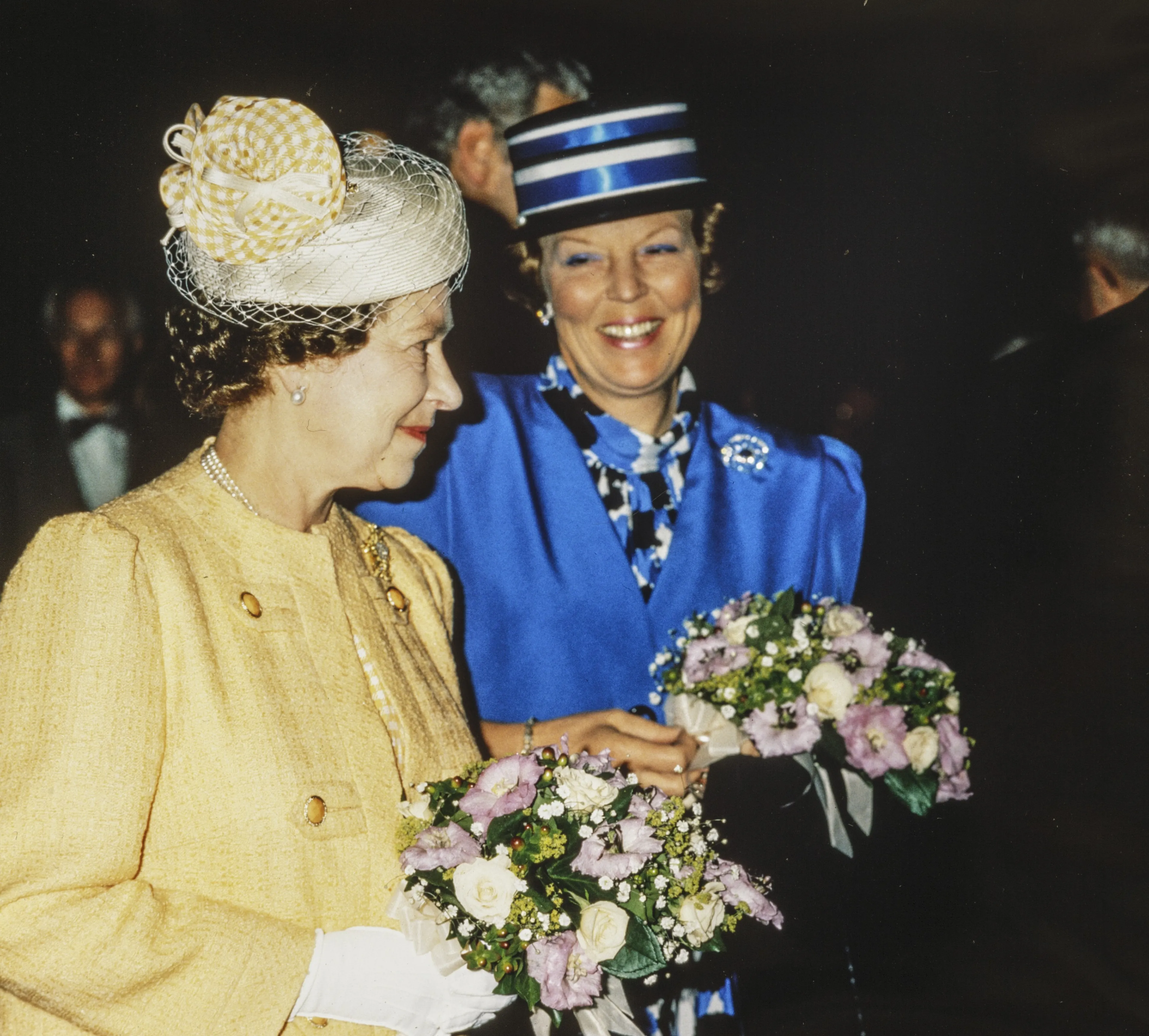 Samen met toenmalig koningin Beatrix.