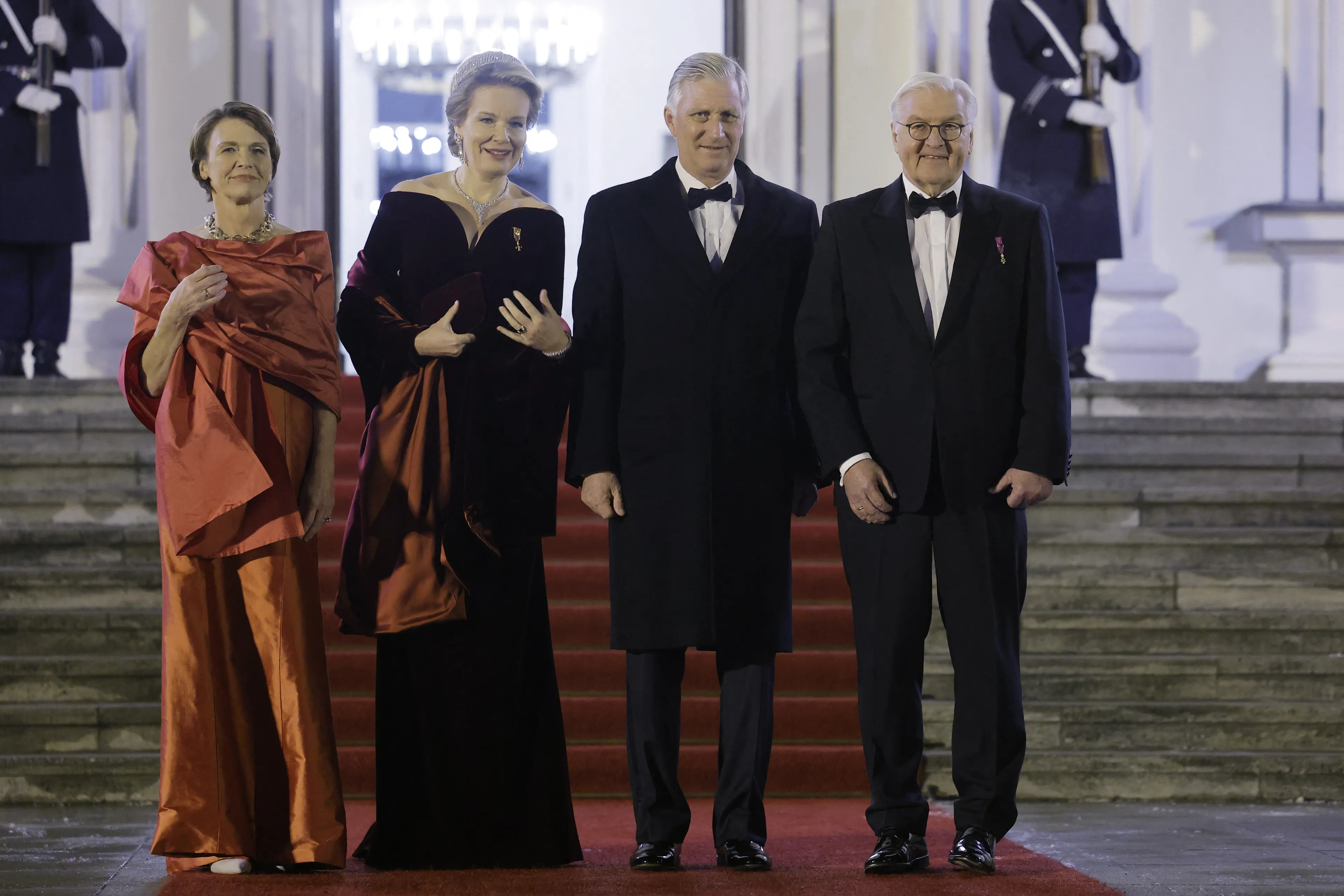 Koningin Mathilde tijdens een staatsbanket in Duitsland (2023).