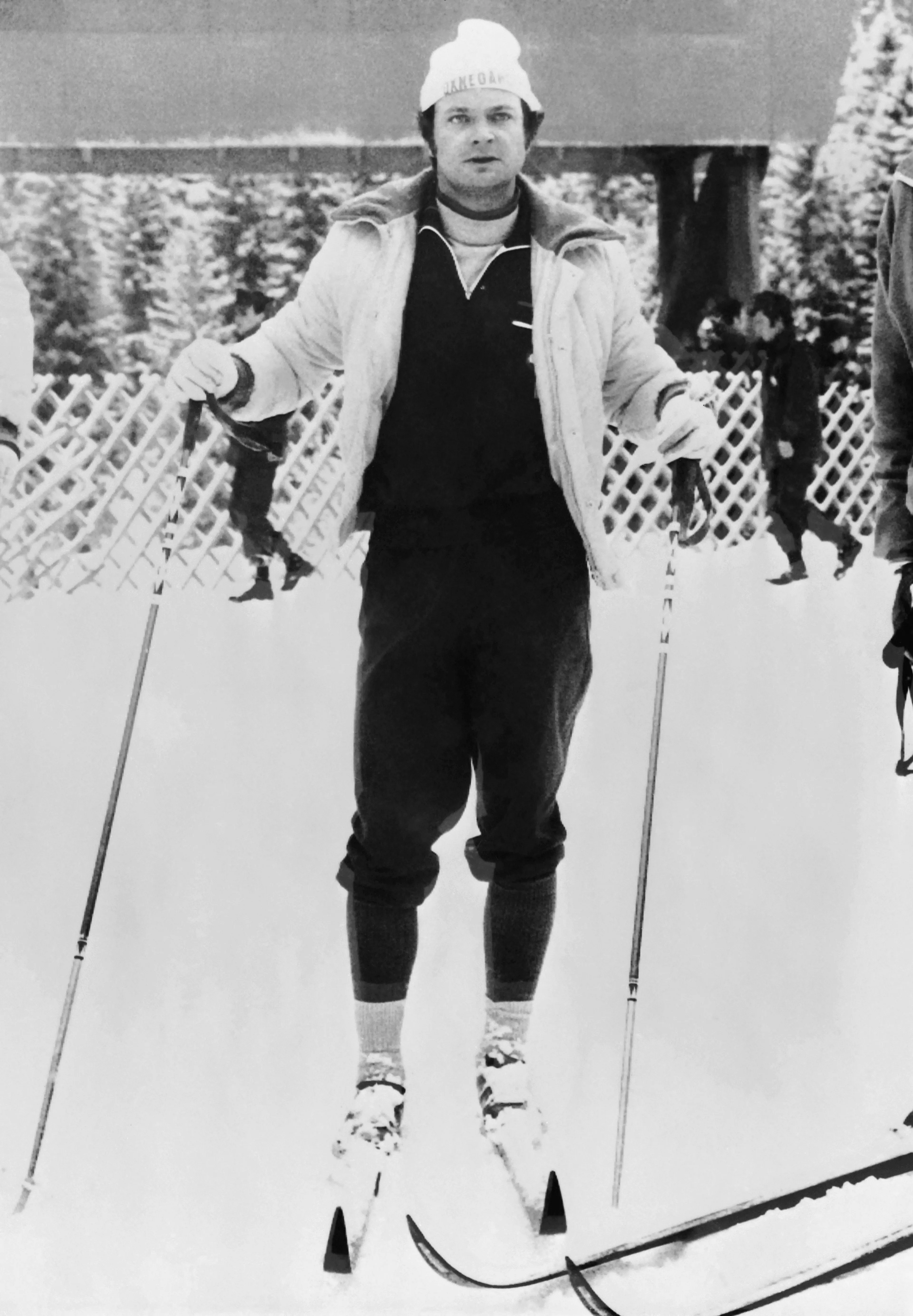 Carl Gustaf op de latten (1976).