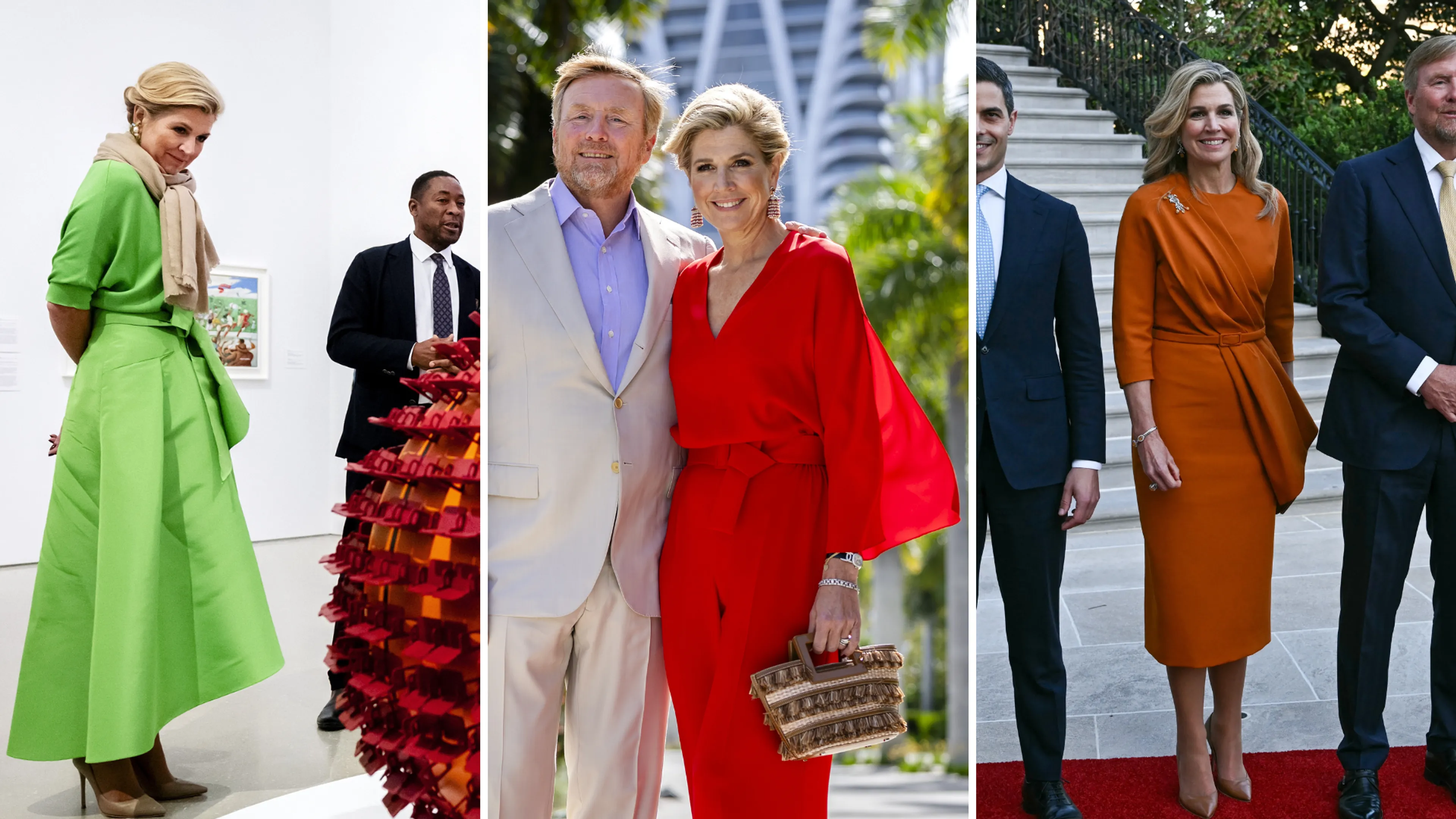 Heel veel kleur: alle outfits van koningin Máxima tijdens het bezoek aan de Verenigde Staten