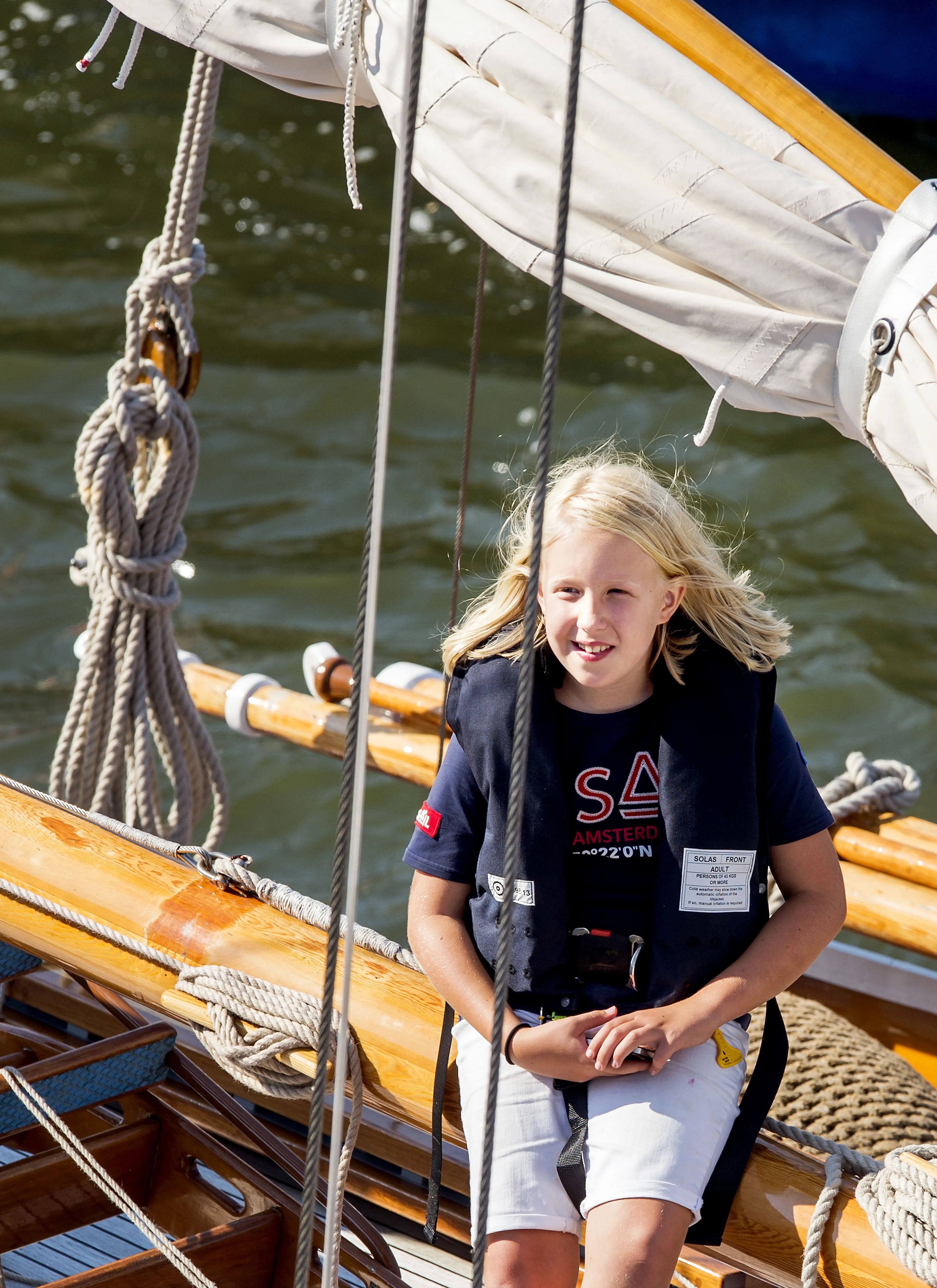 Luana vaart mee op De Groene Draeck (2015).