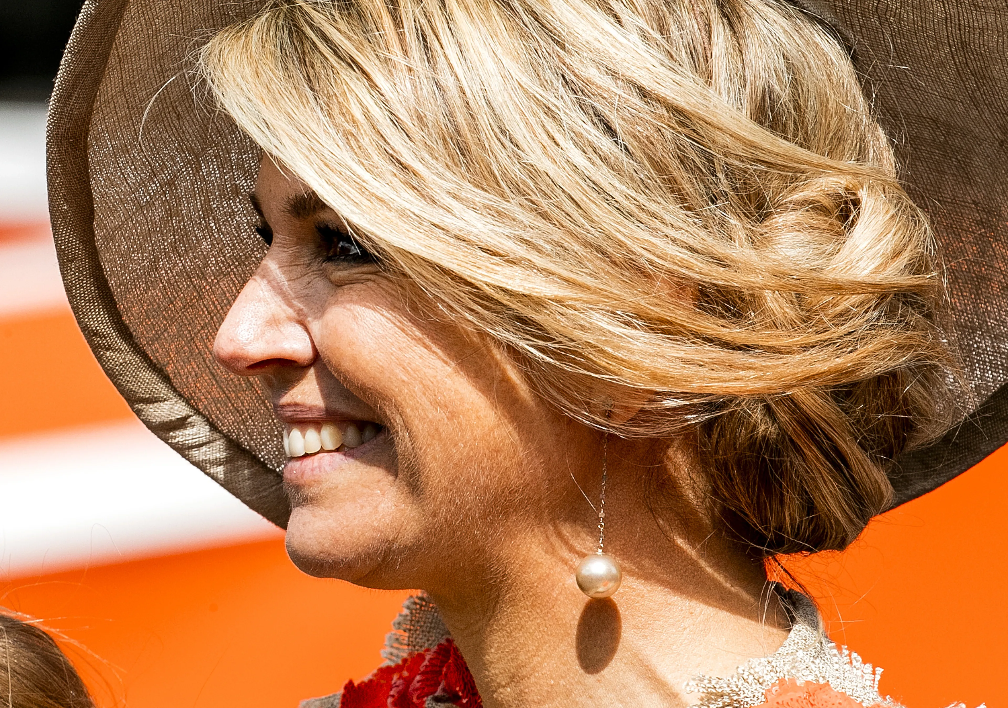 De koningin tijdens Koninginnedag in Amersfoort (2019).