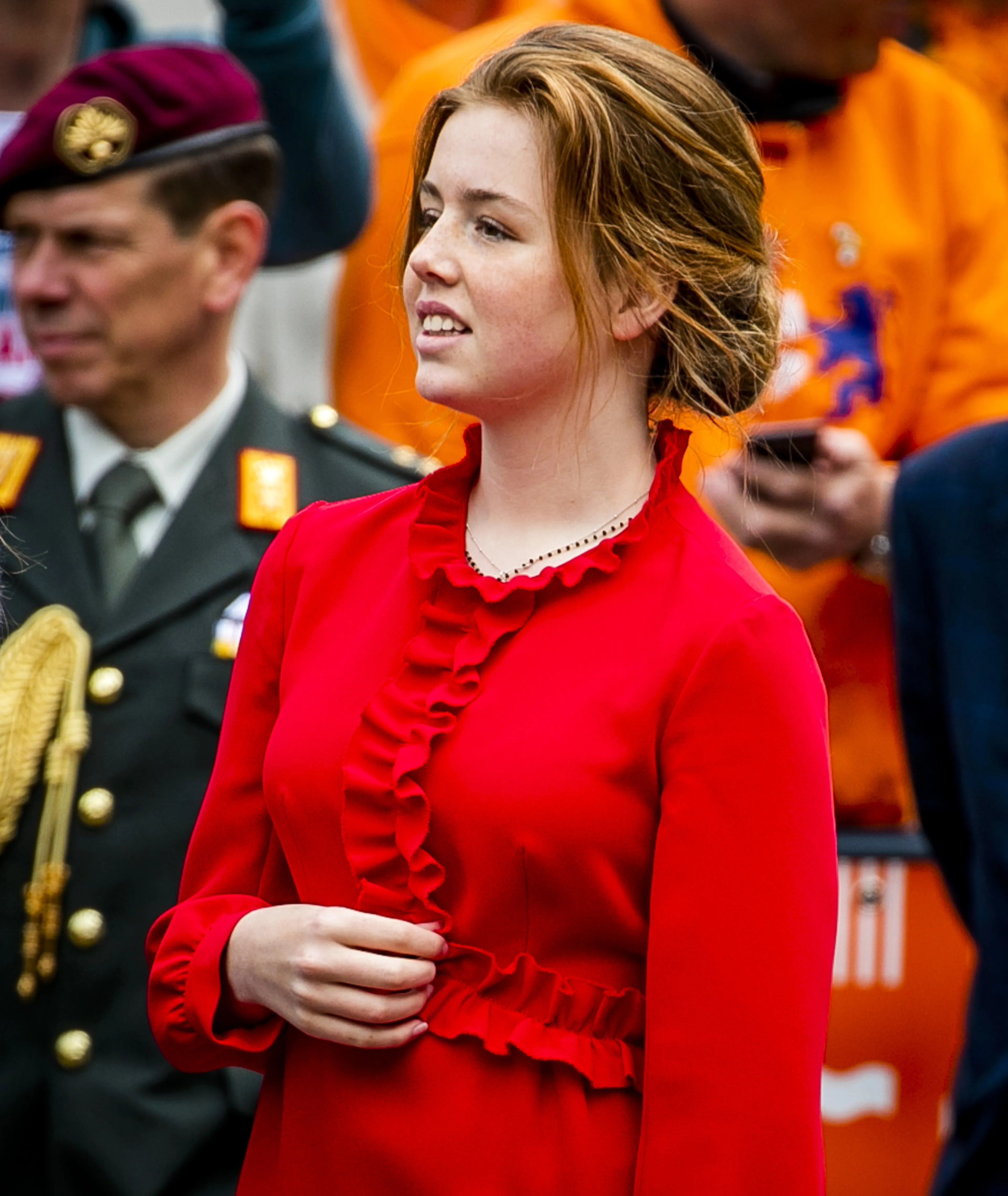 Prinses Alexia tijdens Koningsdag 2019 in Amersfoort.