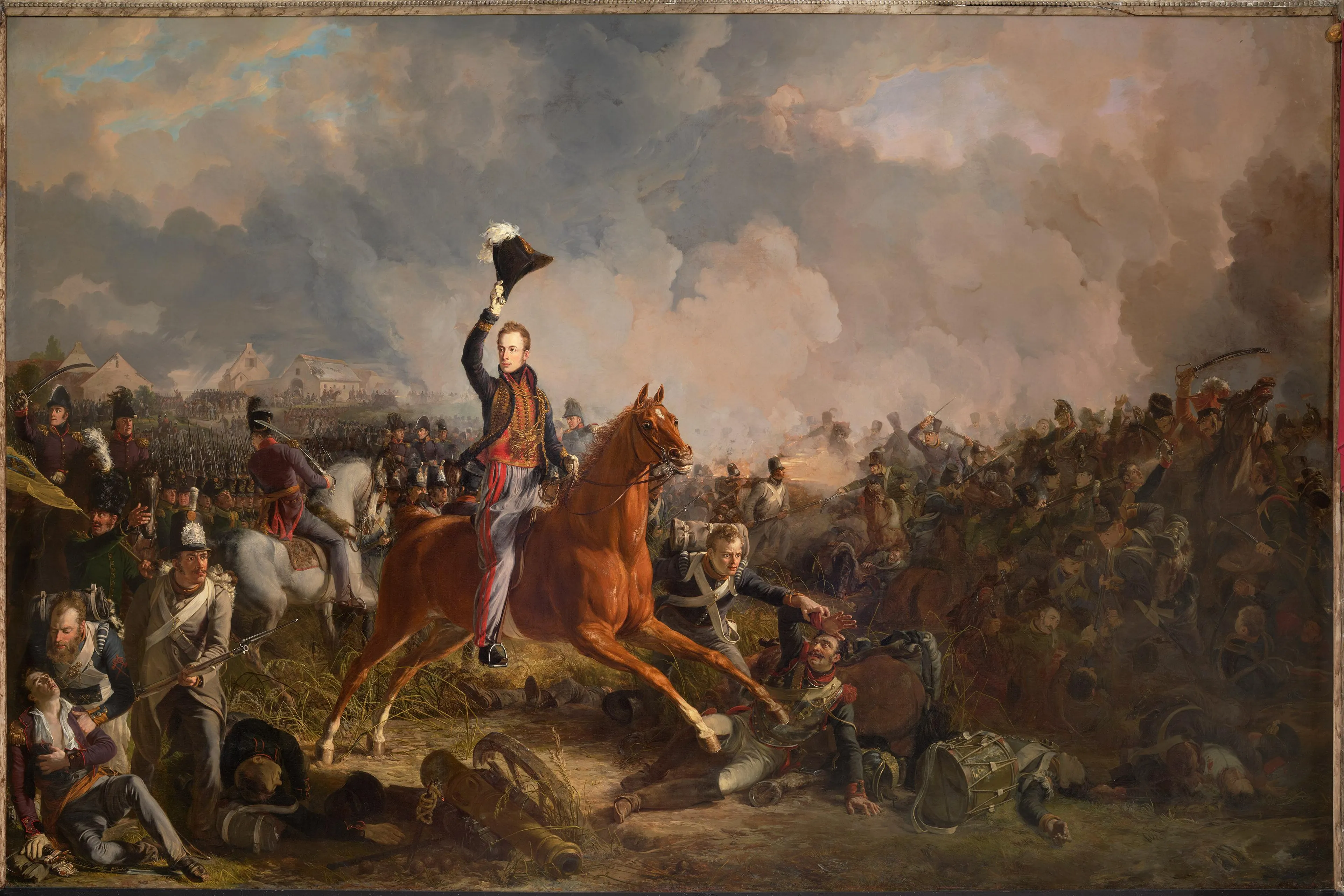 De Prins van Oranje met zijn strijdpaard Wexy in 1815.