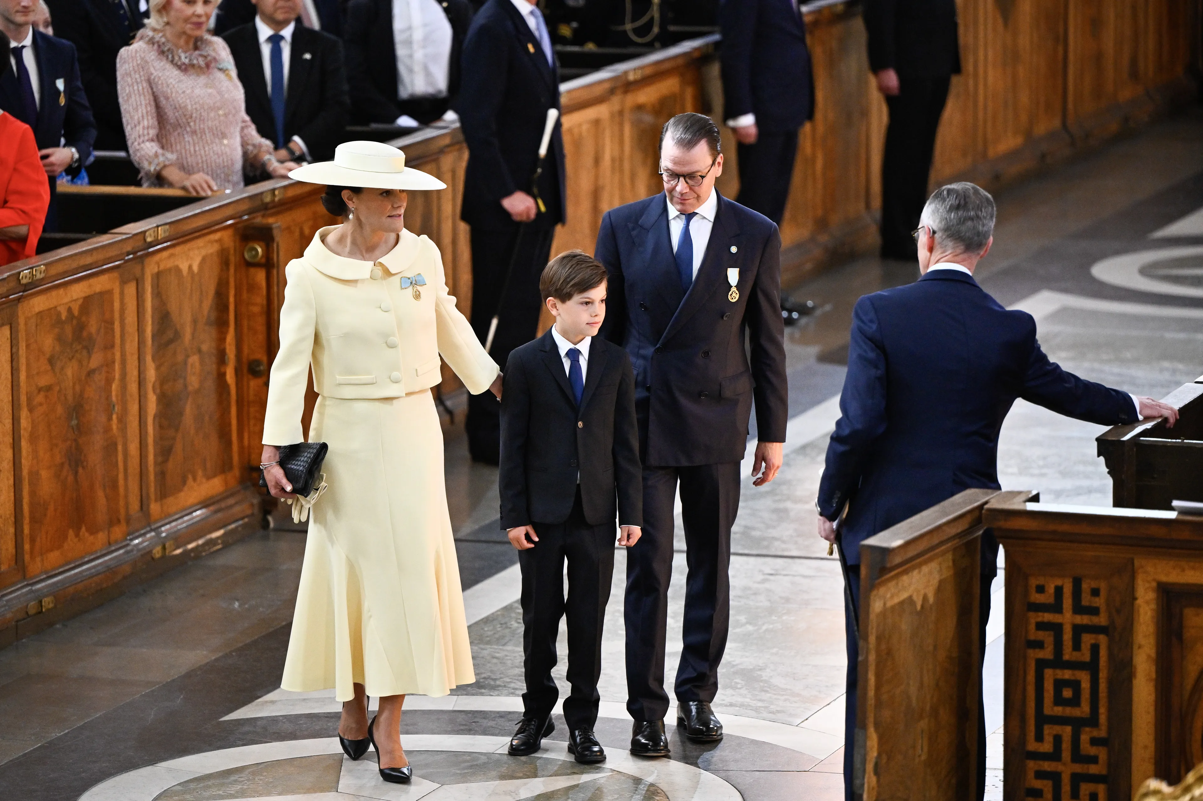 Kroonprinses Victoria, prins Daniel en prins Oscar.