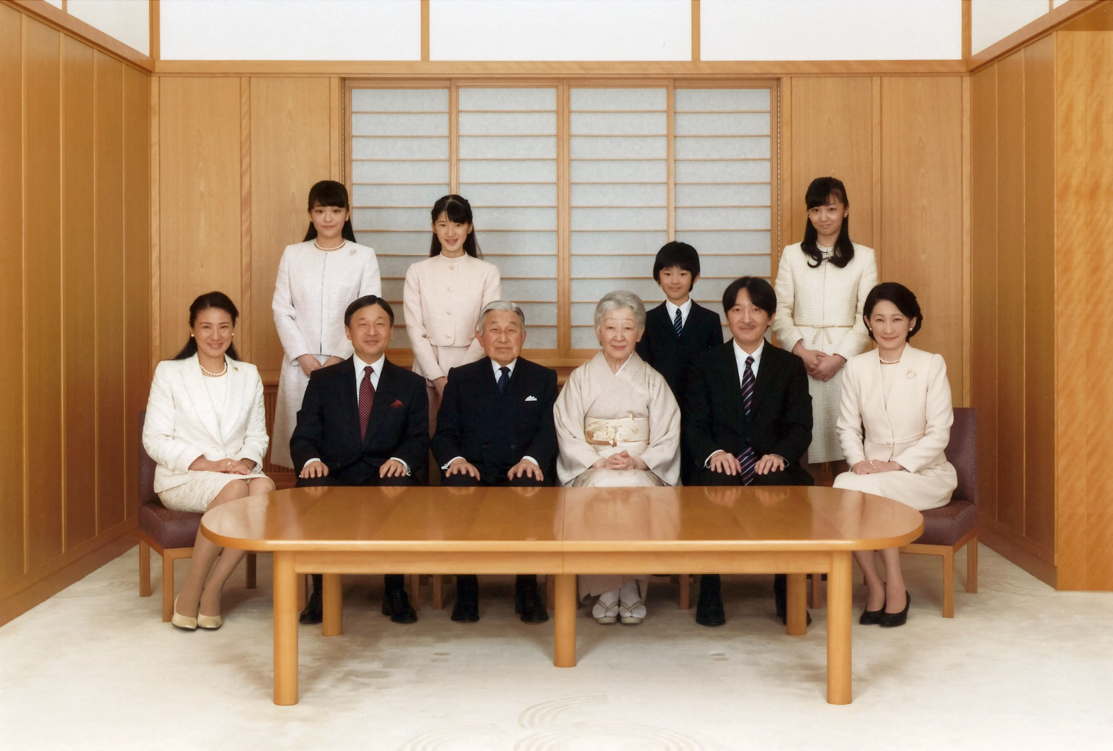 De Japanse keizerlijke familie in 2016.
