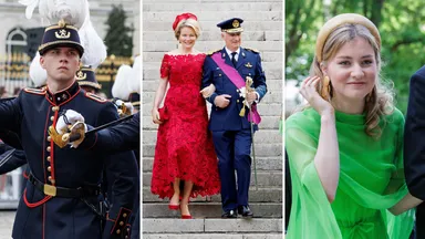 Prins Gabriël loopt mee tijdens defilé Nationale Feestdag in België