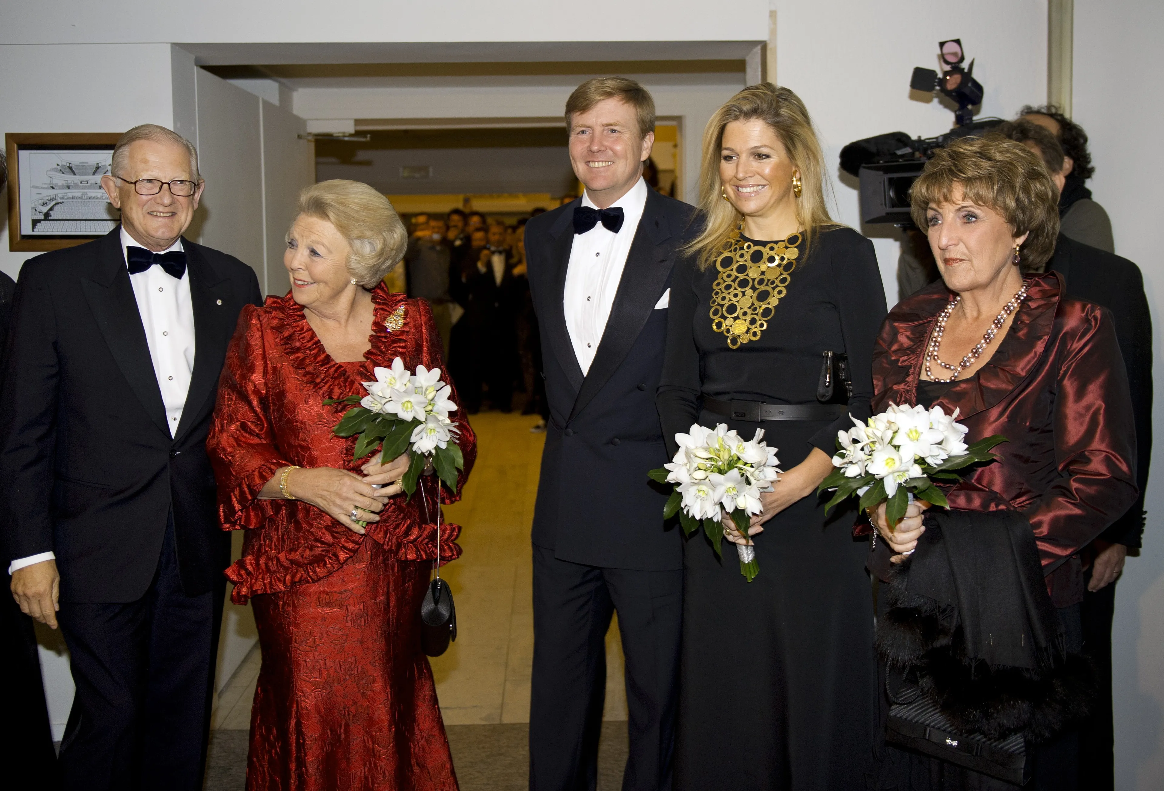Prins Willem-Alexander, prinses Máxima, koningin Beatrix, Pieter van Vollenhoven en prinses Margriet (2011).