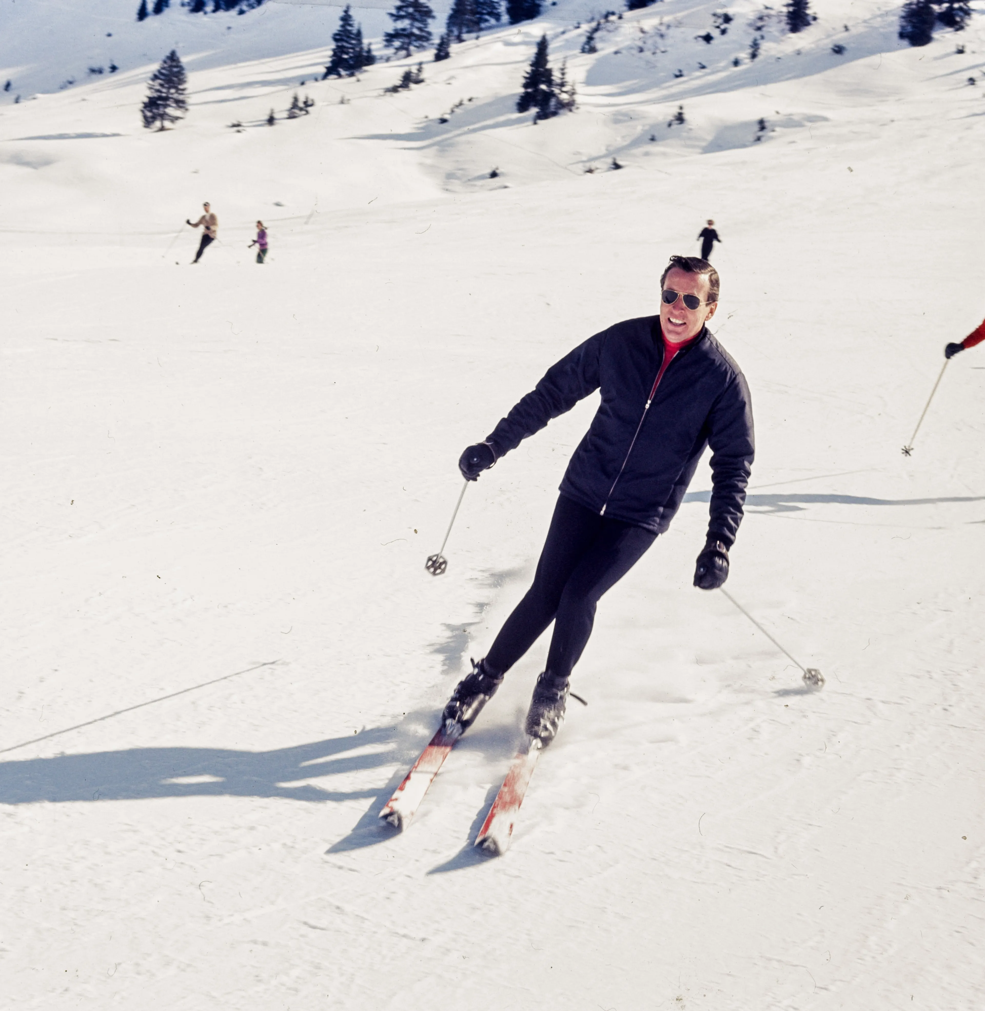 Prins Claus aan het skiën (1969).
