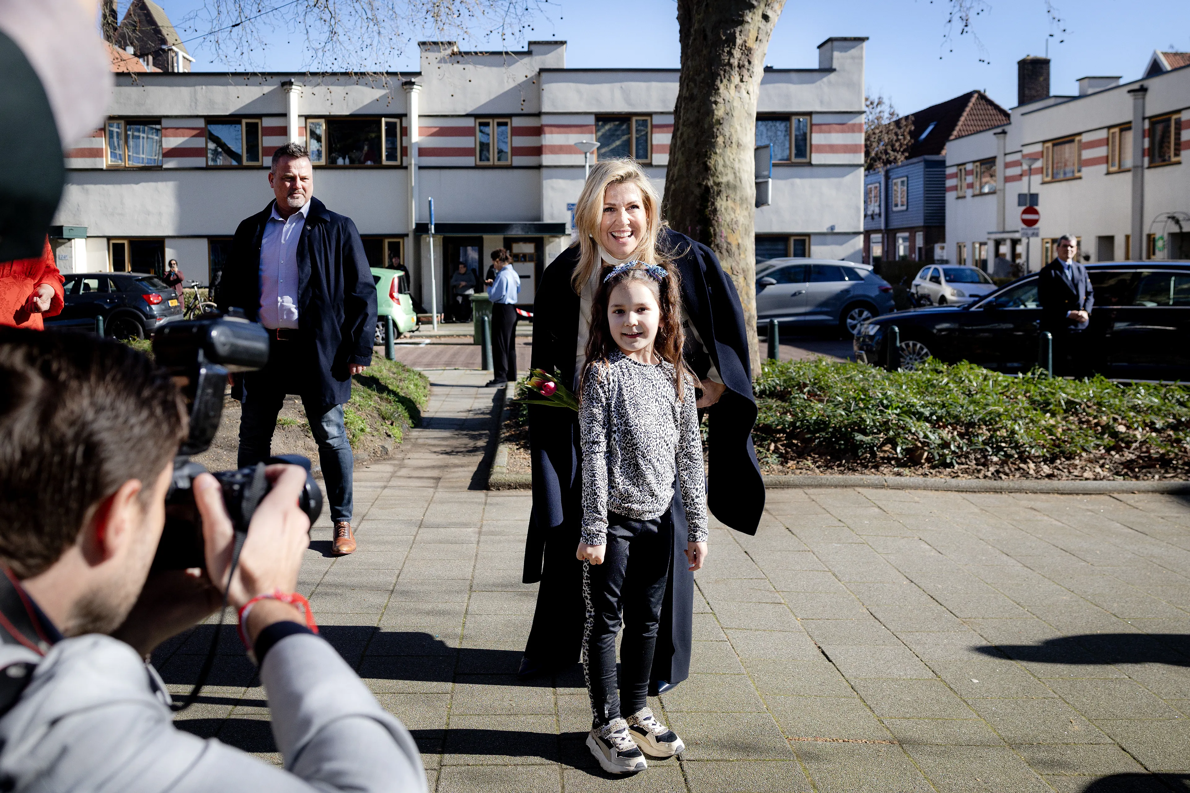 Koningin Máxima arriveert in Rotterdam Feijenoord.