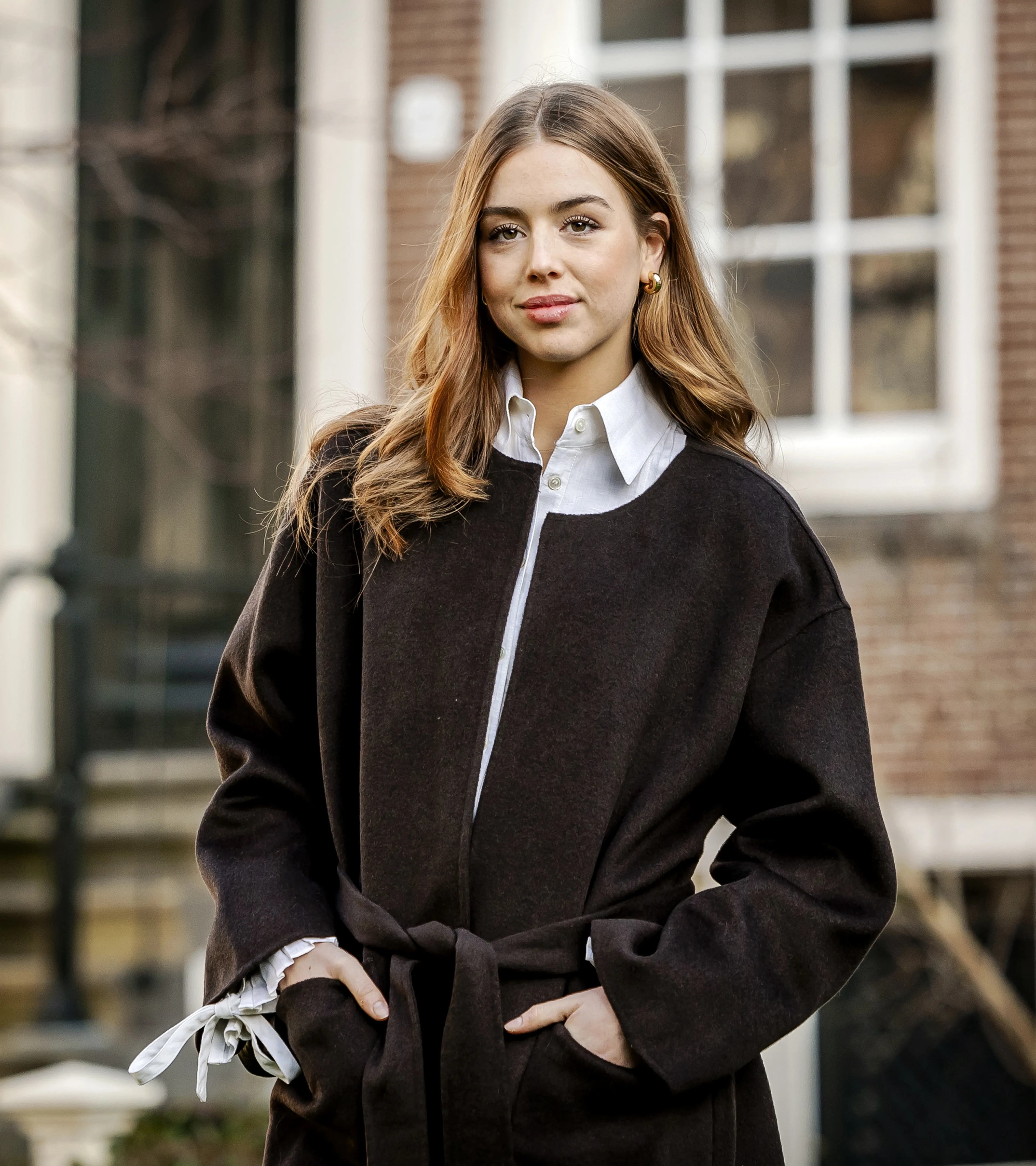 Prinses Alexia tijdens de winterse fotosessie van 2024.