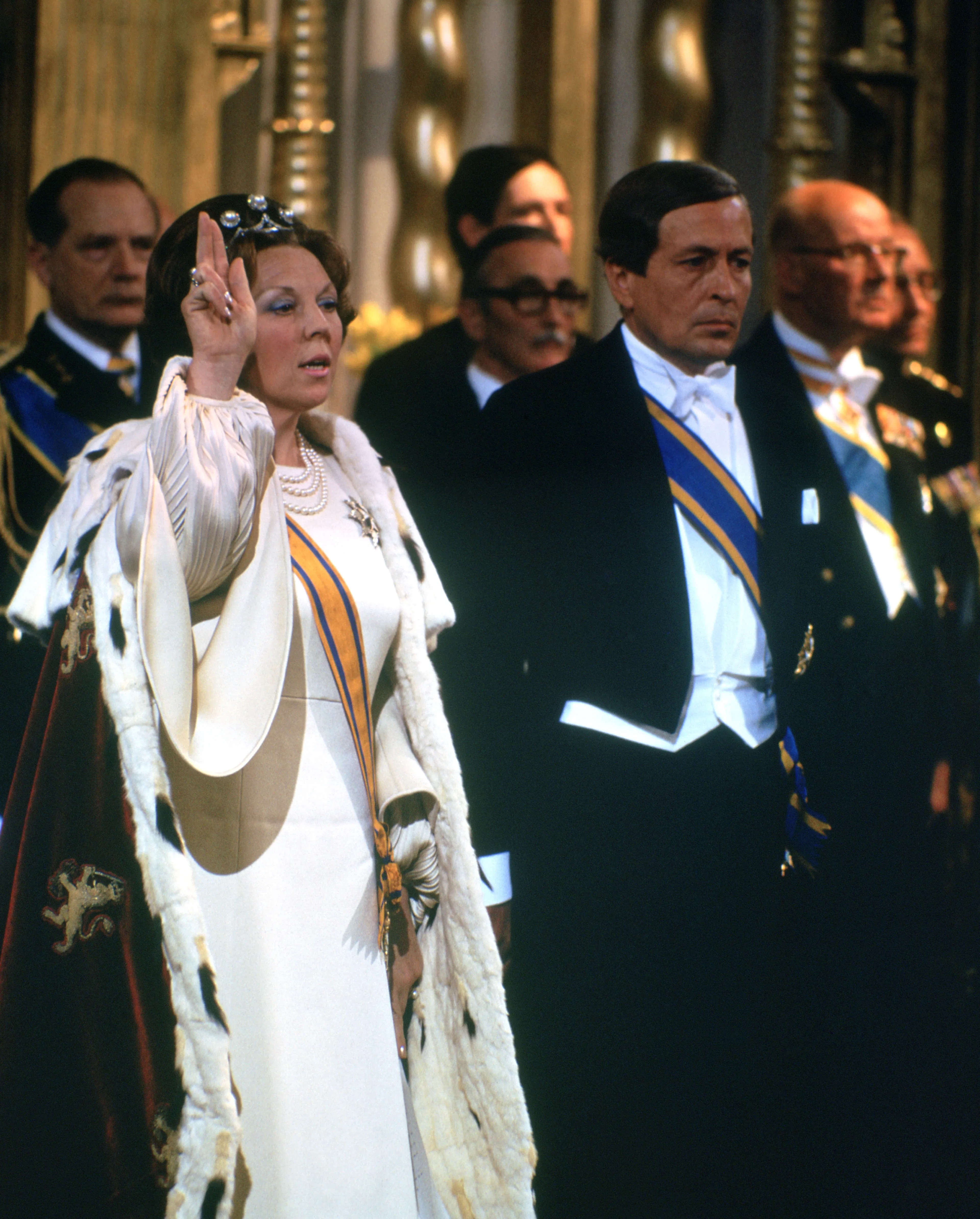 Beatrix legt de eed af in de Nieuwe Kerk in Amsterdam (1980).