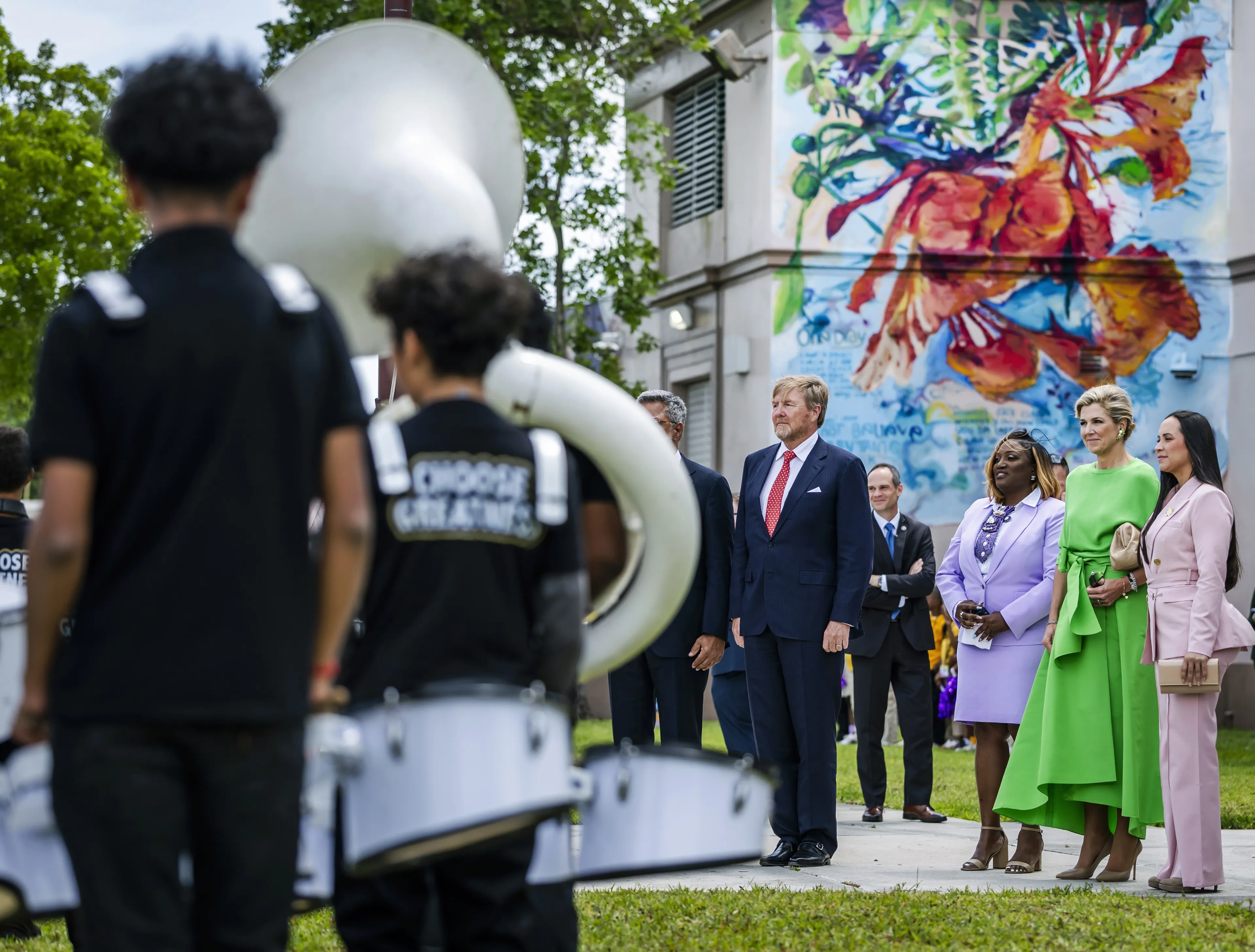 Dit droeg ze tijdens het bezoek aan Miami.