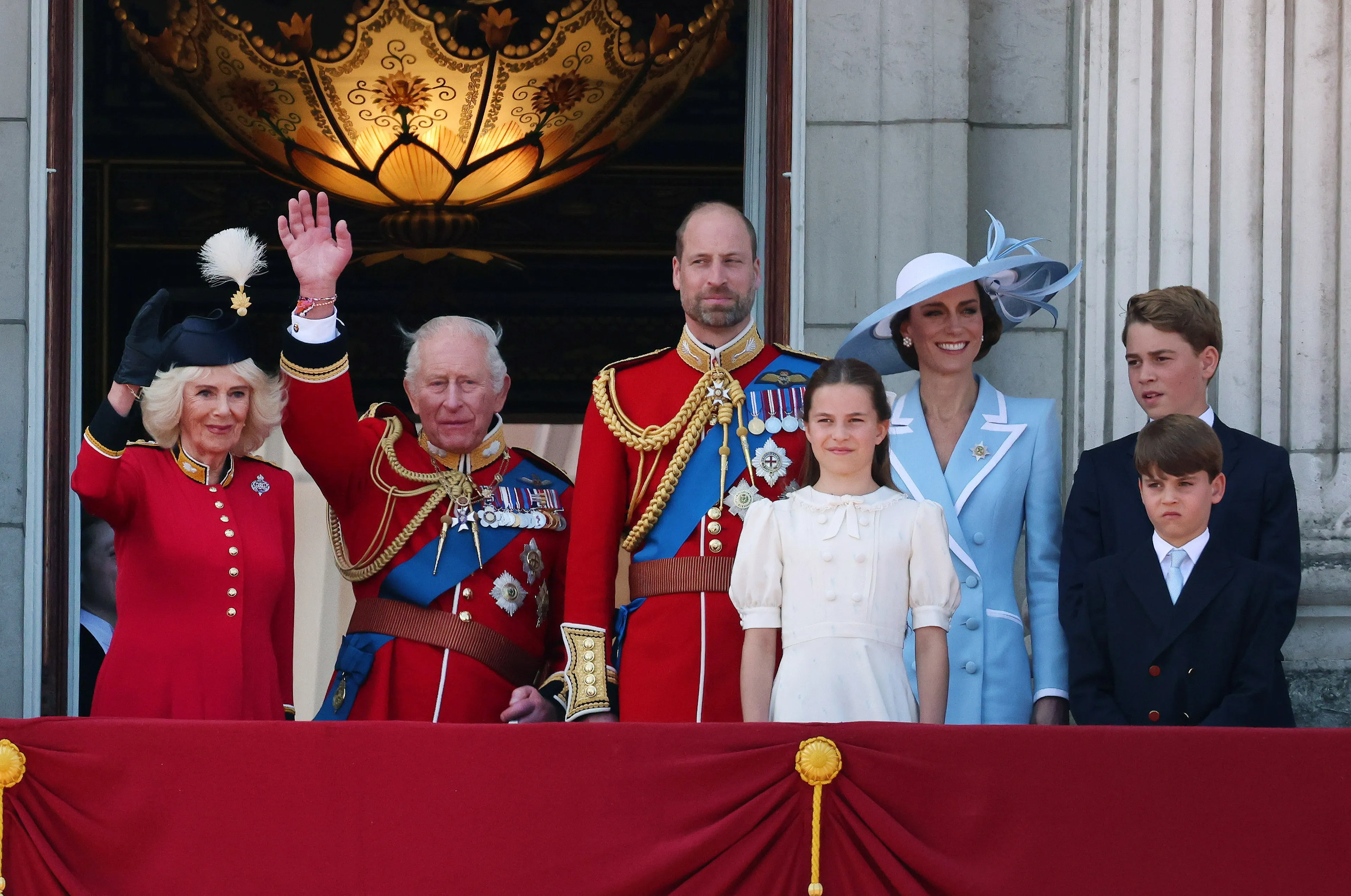 De balkonscène van Trooping the Colour 2026.