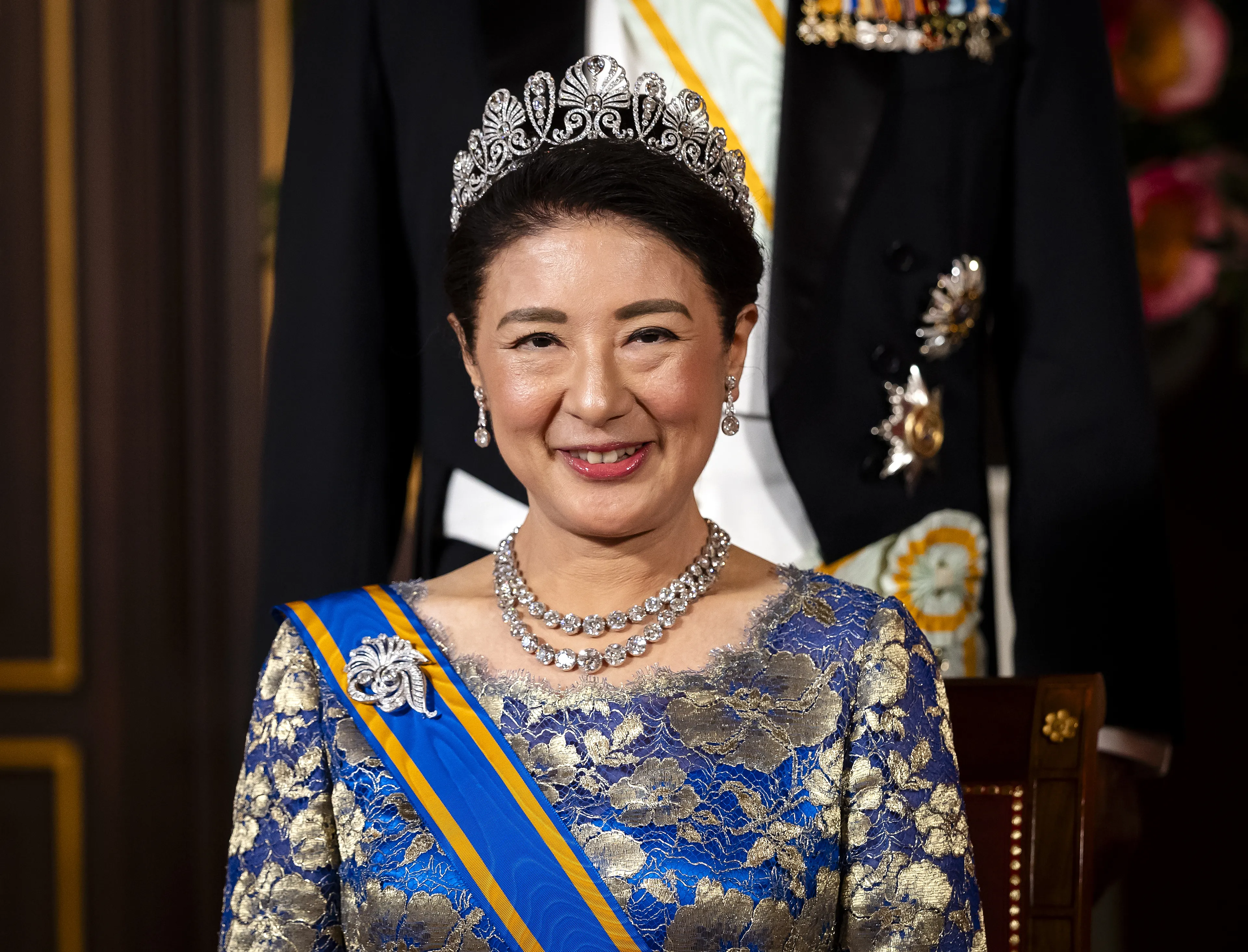 Keizerin Masako draagt de Honeysuckle Tiara.
