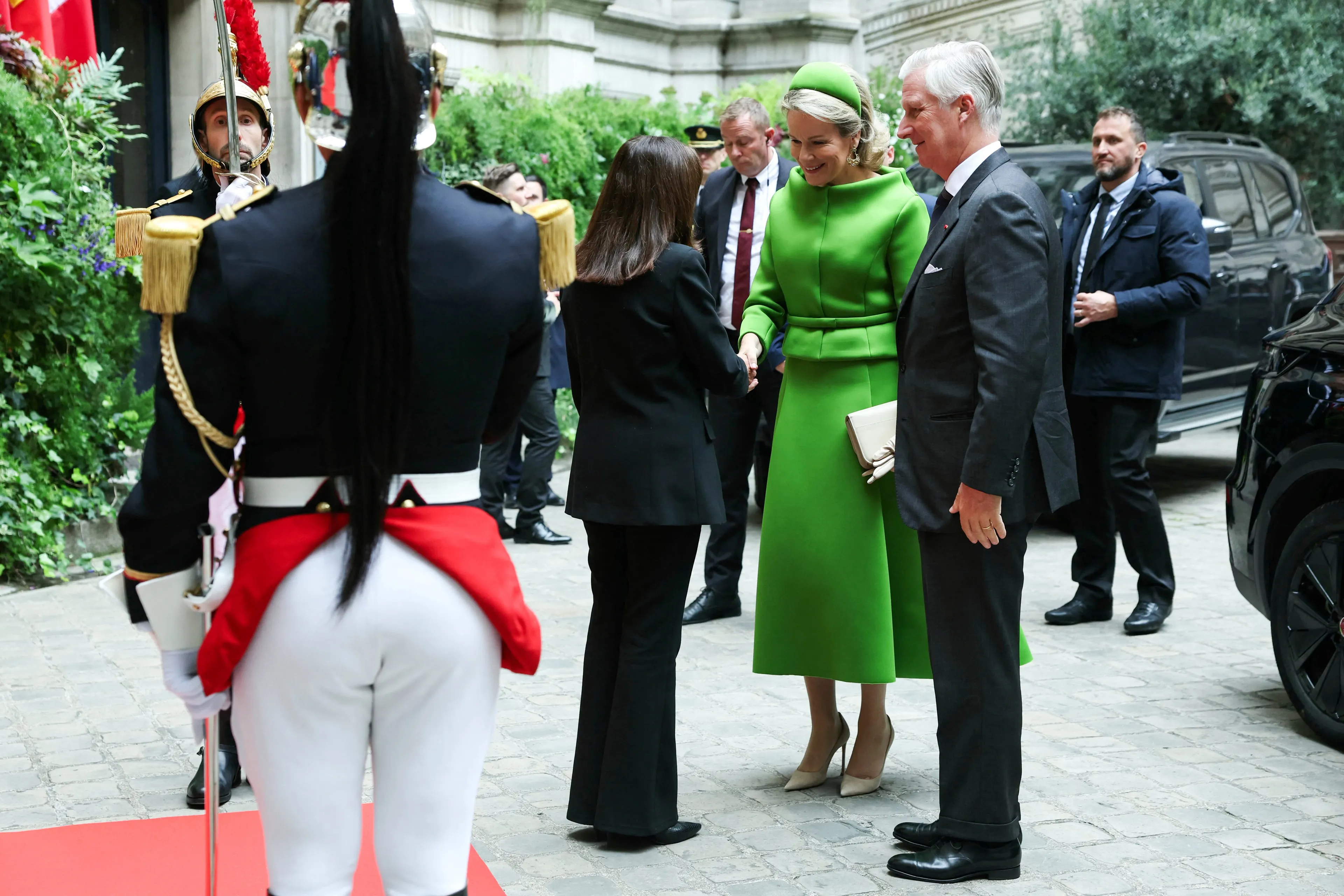 De koning en koningin op werkbezoek in Parijs (2024).