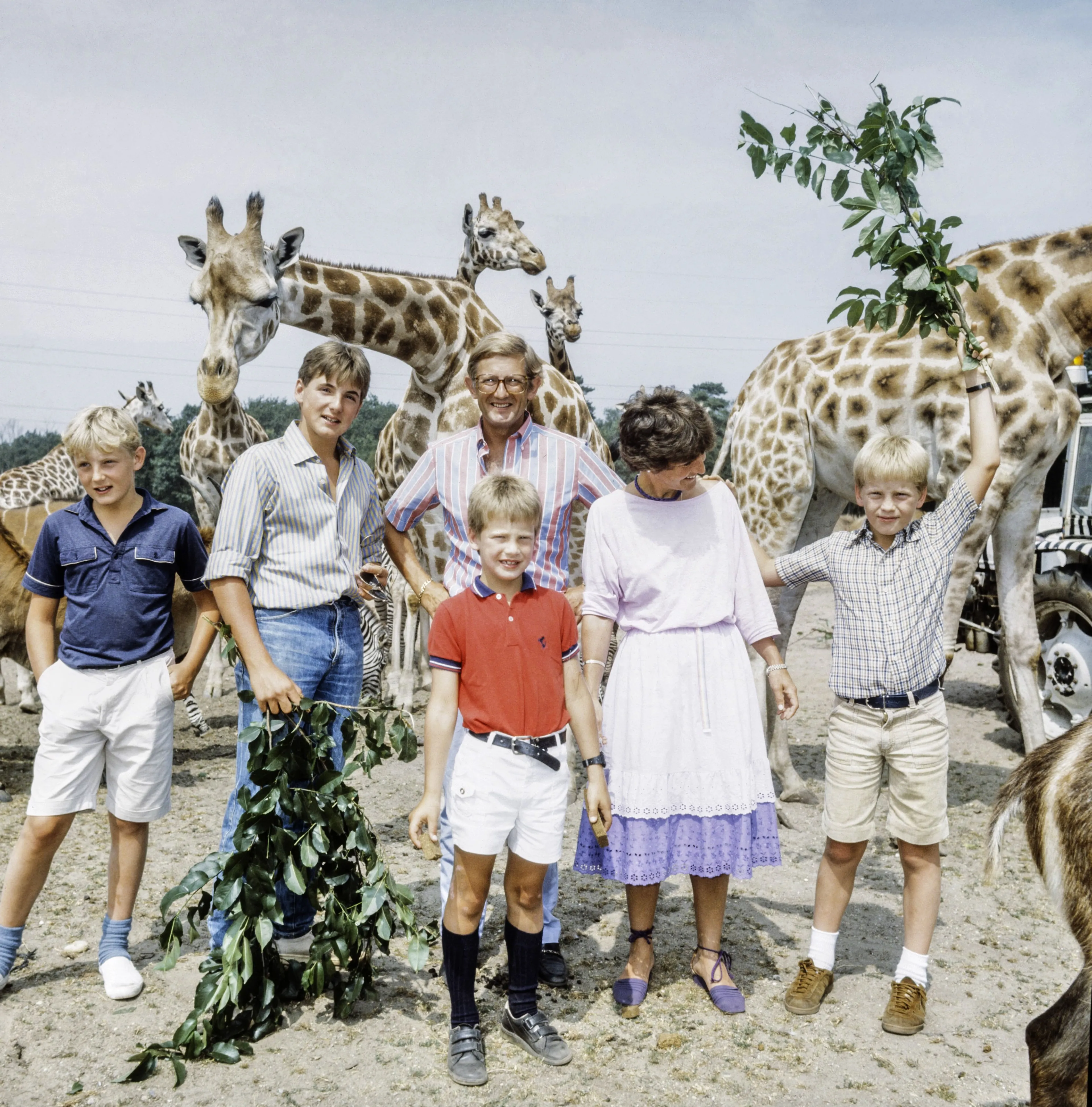 Prinses Margriet met haar gezin bij Burgers Zoo (1983).