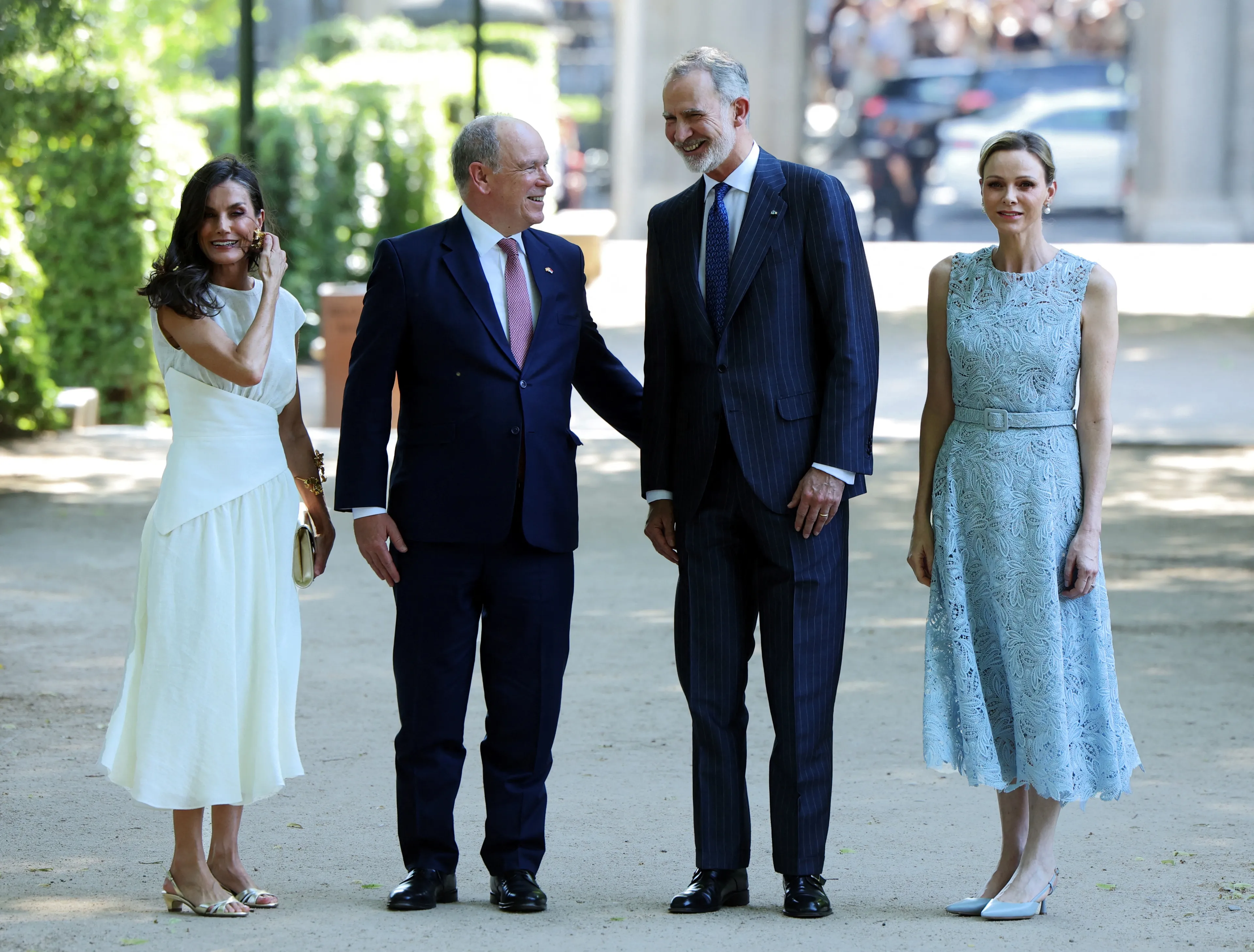 Het viertal in Madrid.