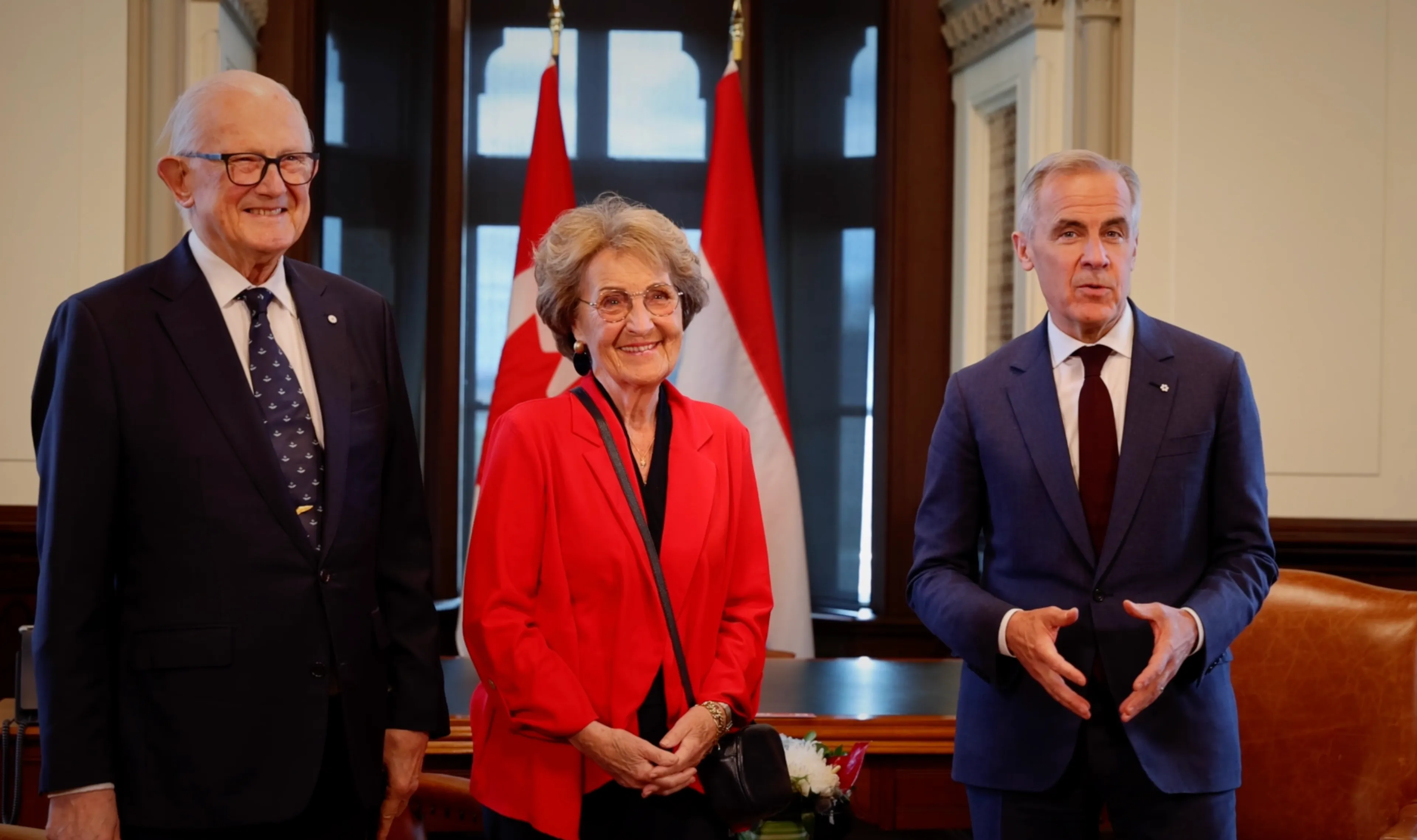 Prinses Margriet, Pieter van Vollenhoven en premier Carney.