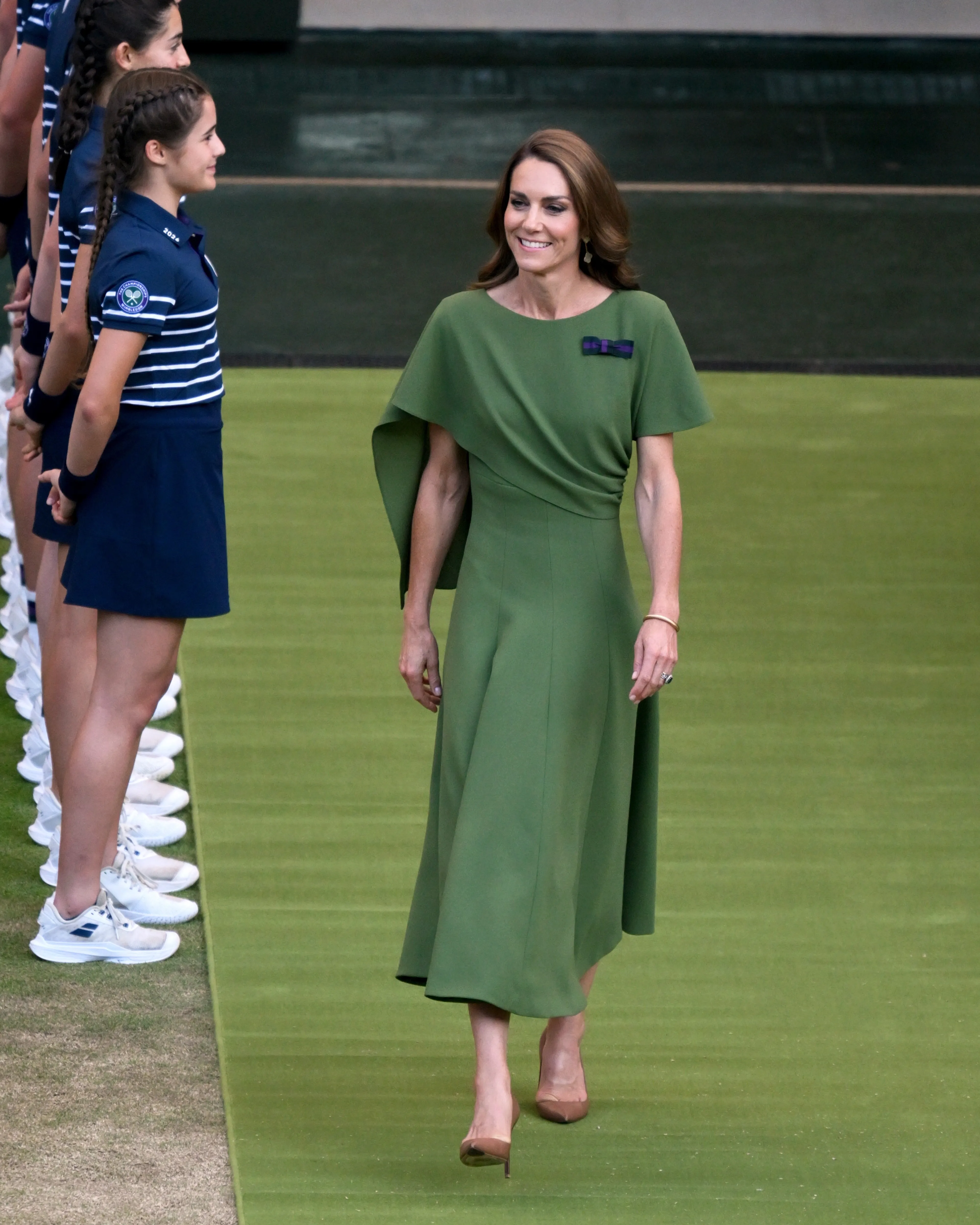 De kleur groen past goed bij Wimbledon.