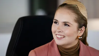 Prinses Amalia vond doop schip "heel spannend, maar heel bijzonder"