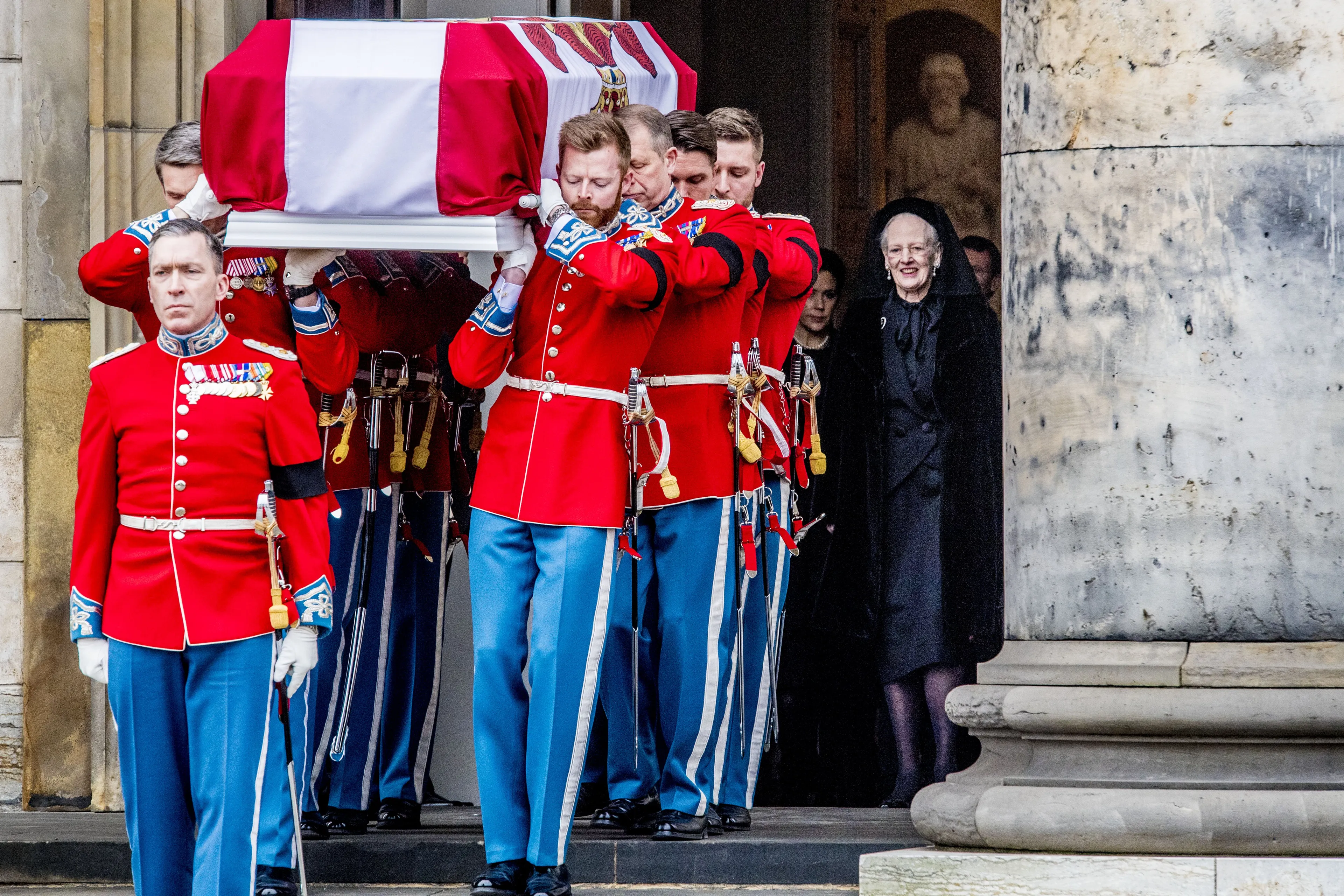 De uitvaartplechtigheid van prins Henrik vond plaats in de kapel van Paleis Christiansborg (2018).