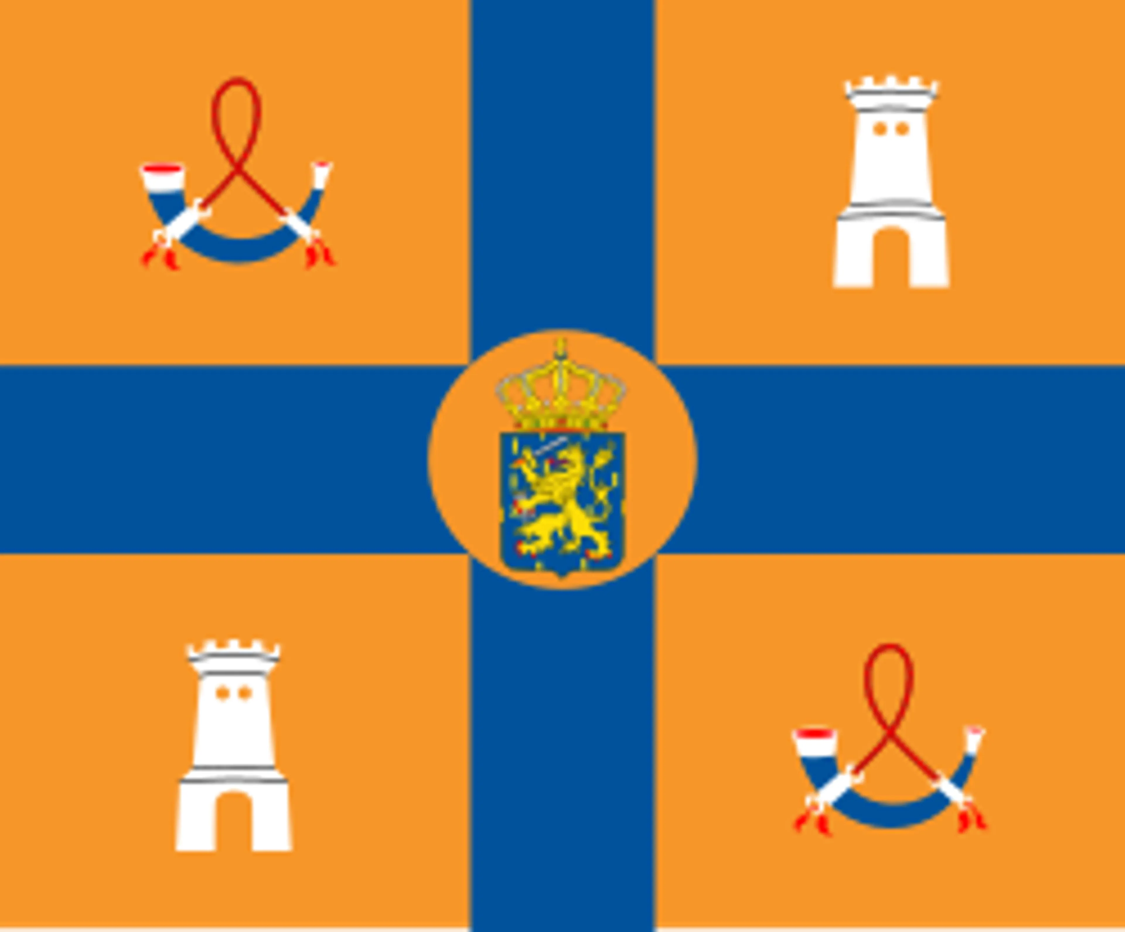De onderscheidingsvlag van prins Constantijn. Ook prins Friso en Willem-Alexander voerden deze vlag. Willem-Alexander tot hij koning werd in 2013.