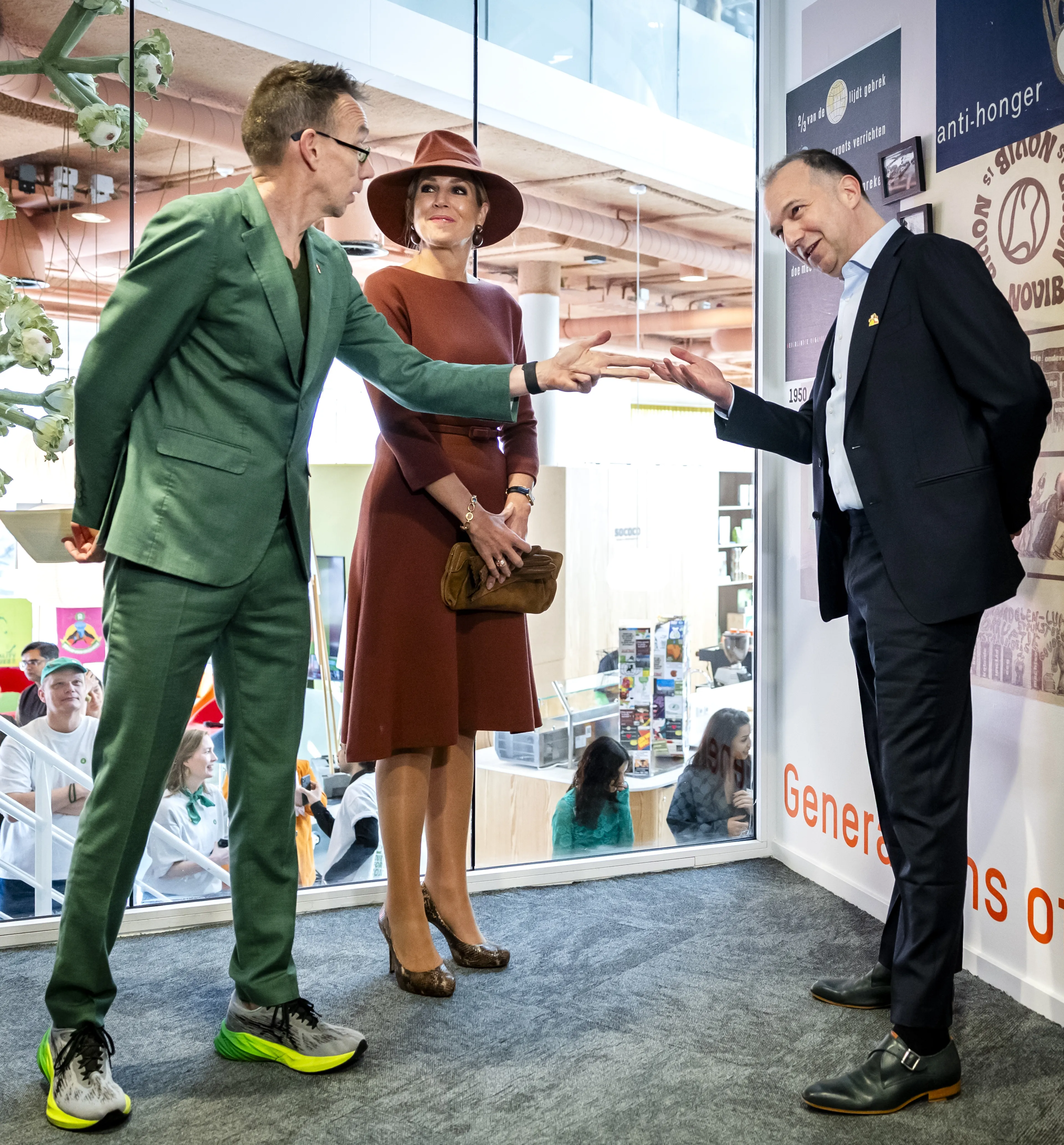 Máxima bij Oxfam Novib.