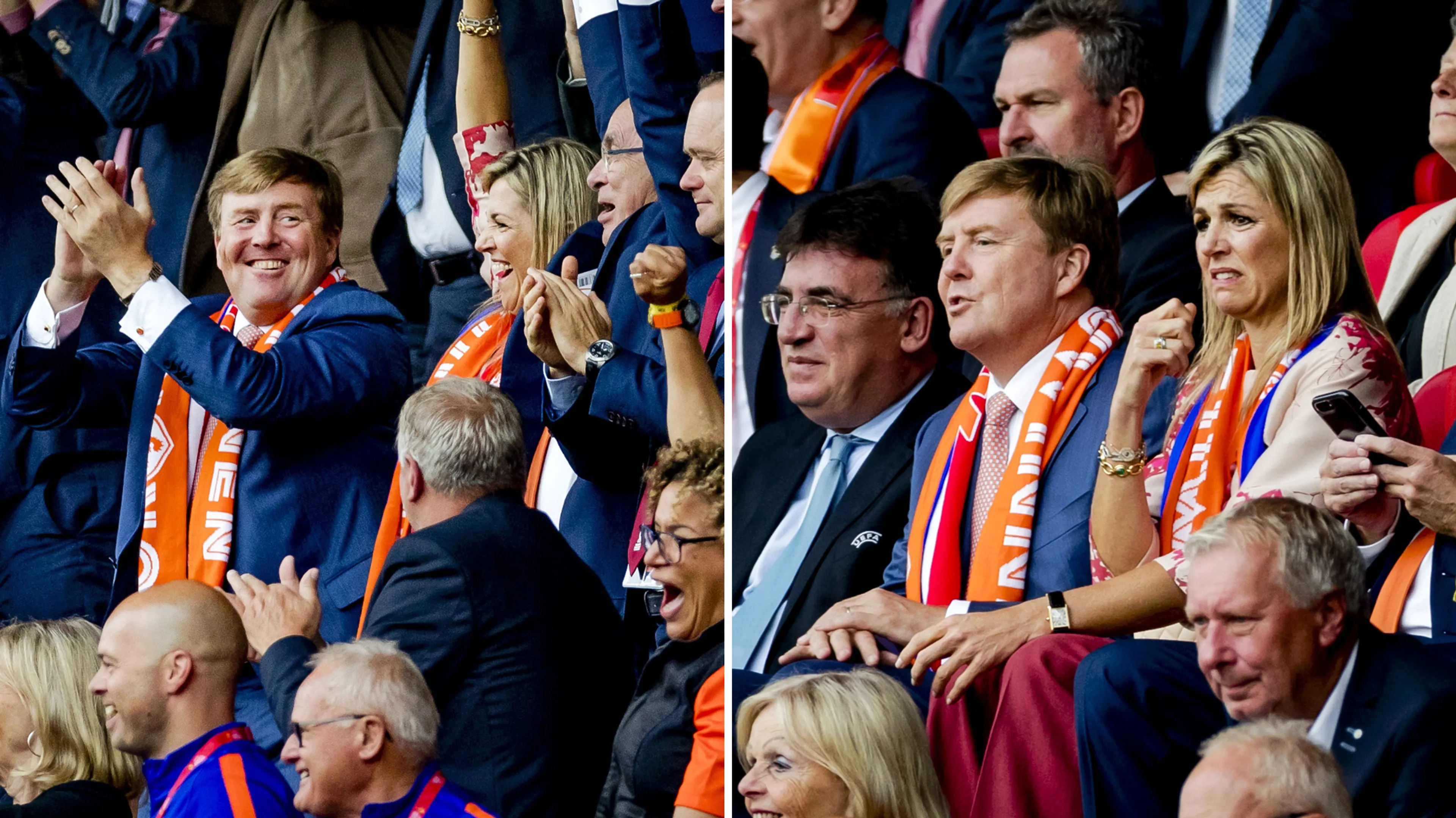 Lekker kijken: Oranjes op de tribune bij het Nederlands elftal