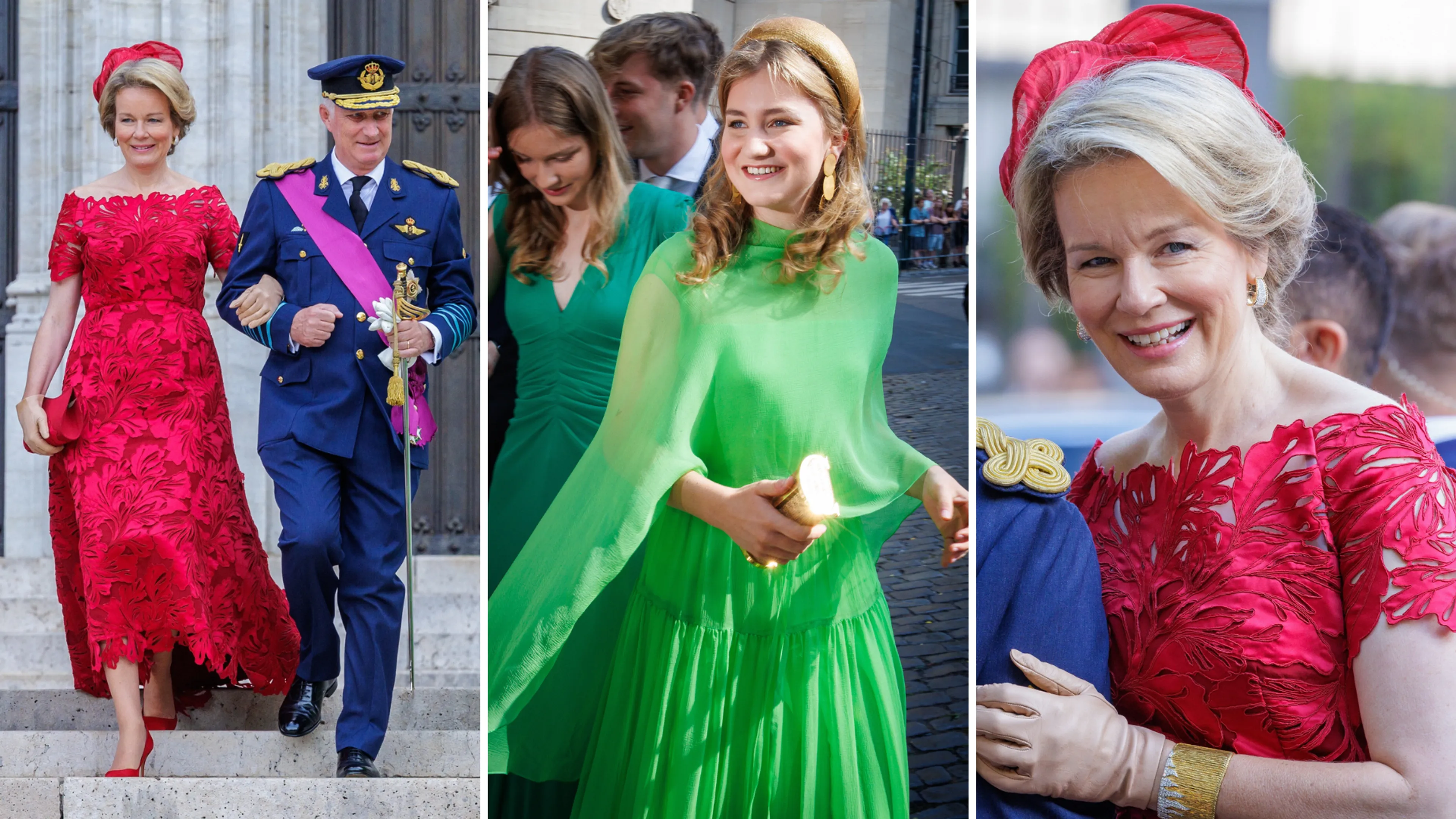 Dít dragen koningin Mathilde en haar dochters op de Nationale Feestdag in België