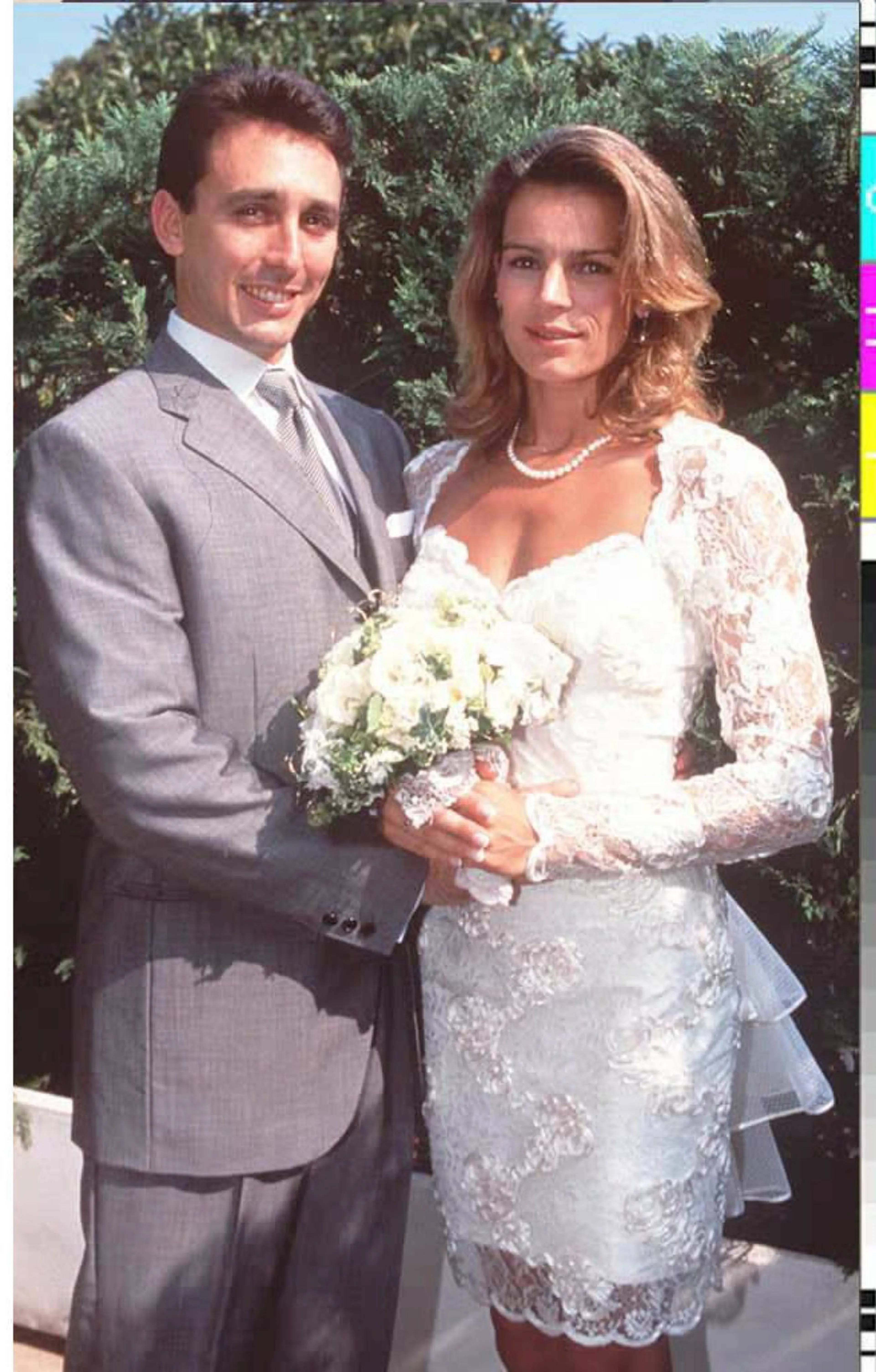 Prinses Stéphanie had een korte jurk voor haar huwelijk in 1995.