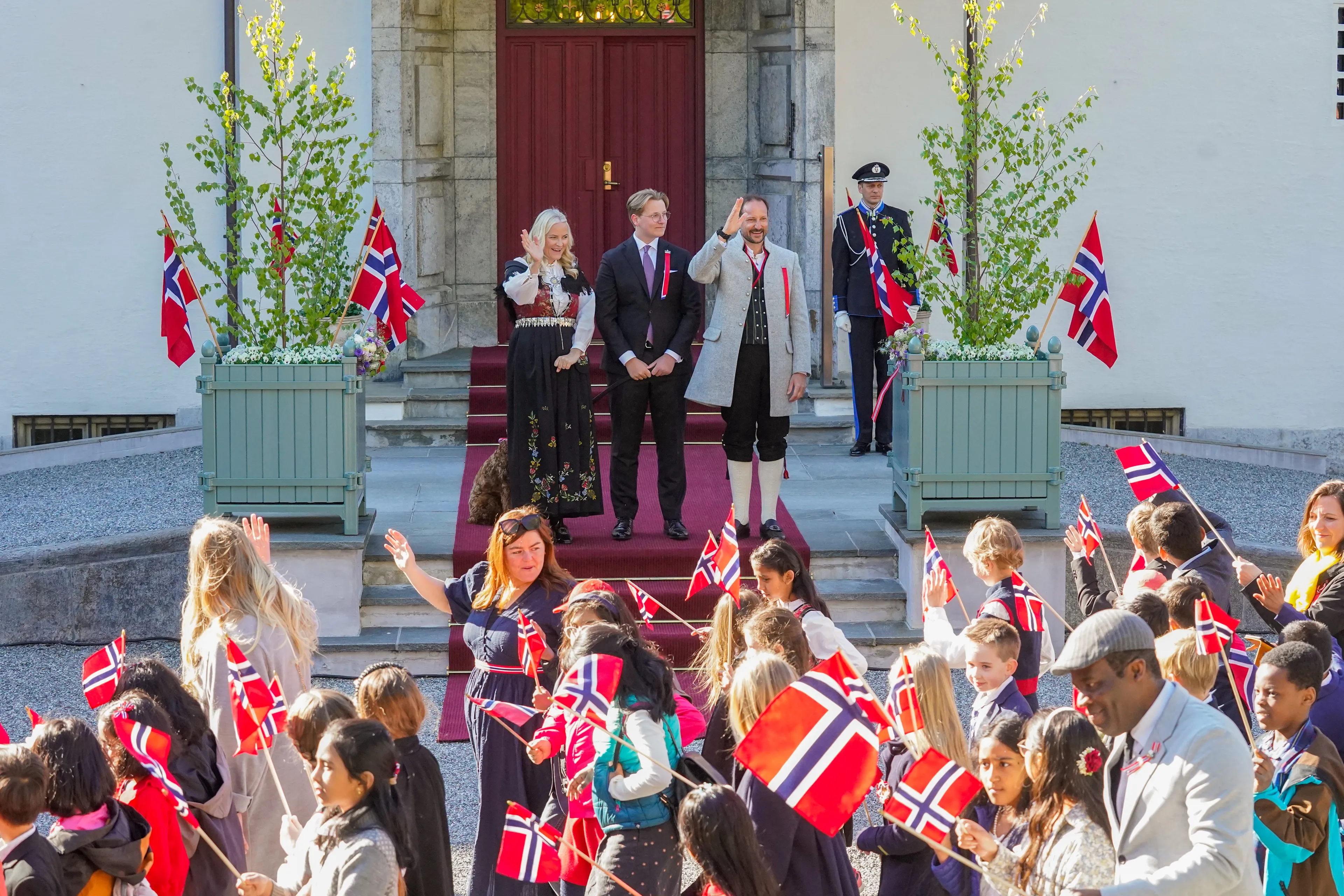 Een goed beeld van de parade voor Skaugum.