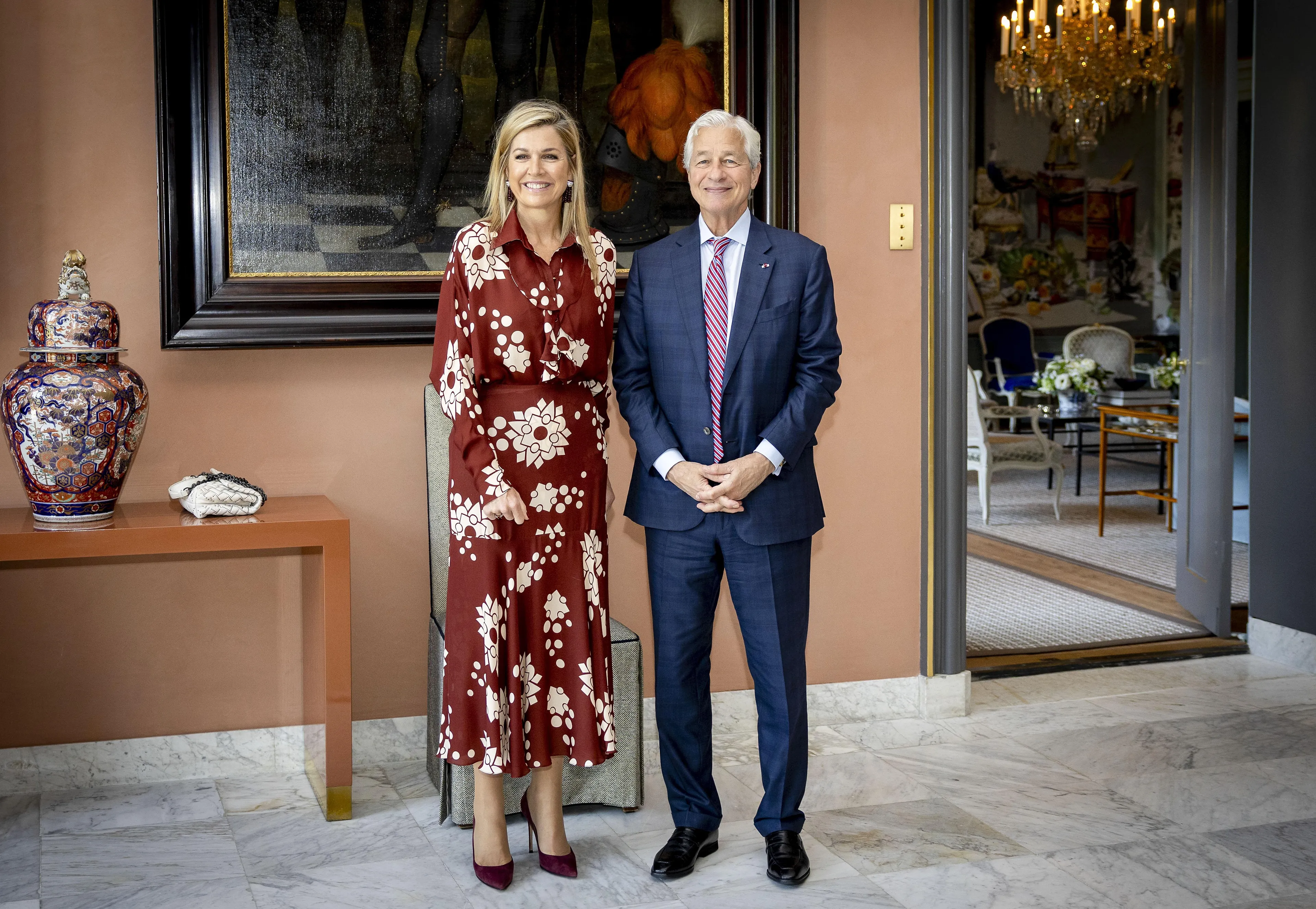De outfit op Paleis Huis ten Bosch.