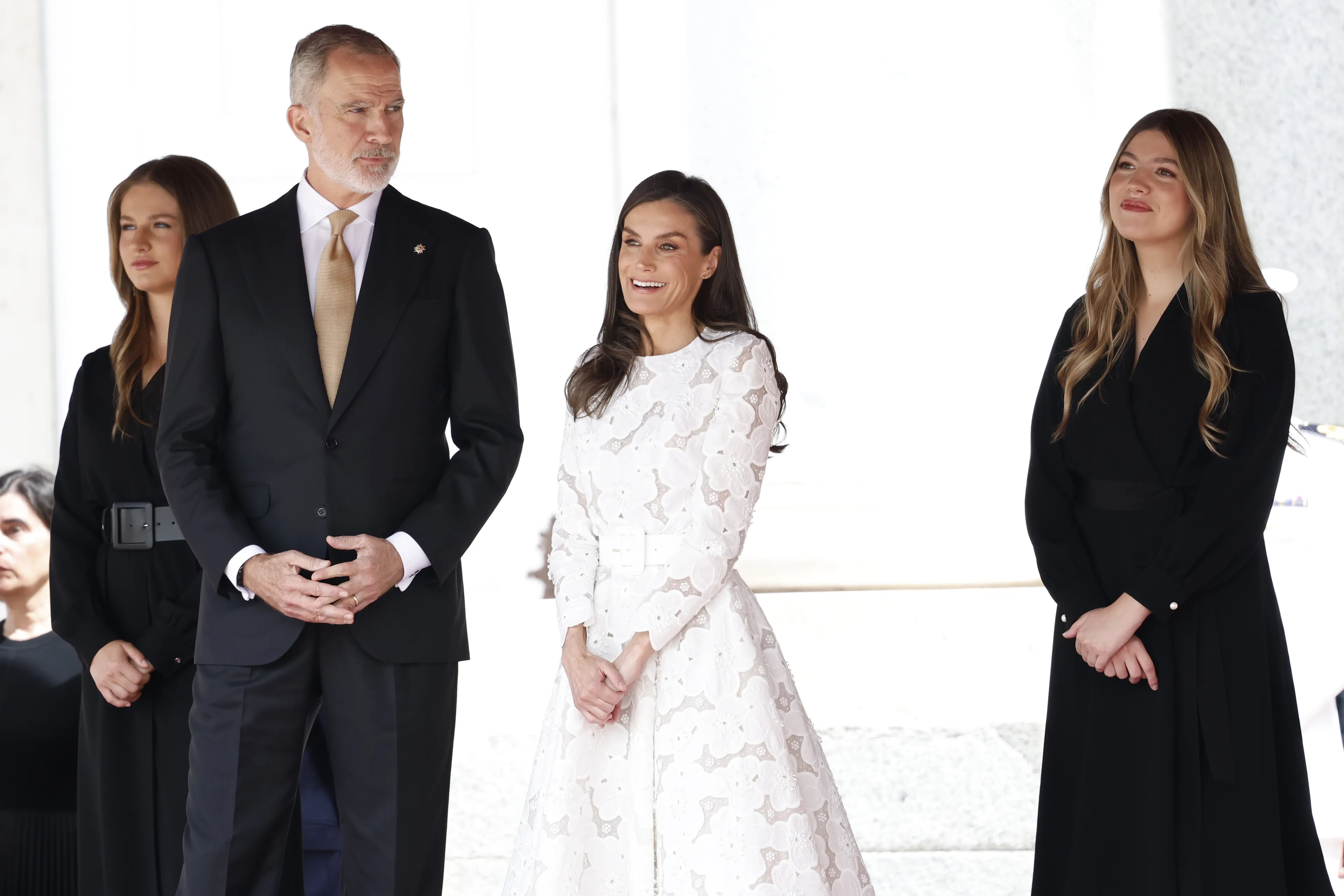 Koning Felipe, koningin Letizia en de prinsessen Leonor en Sofía.
