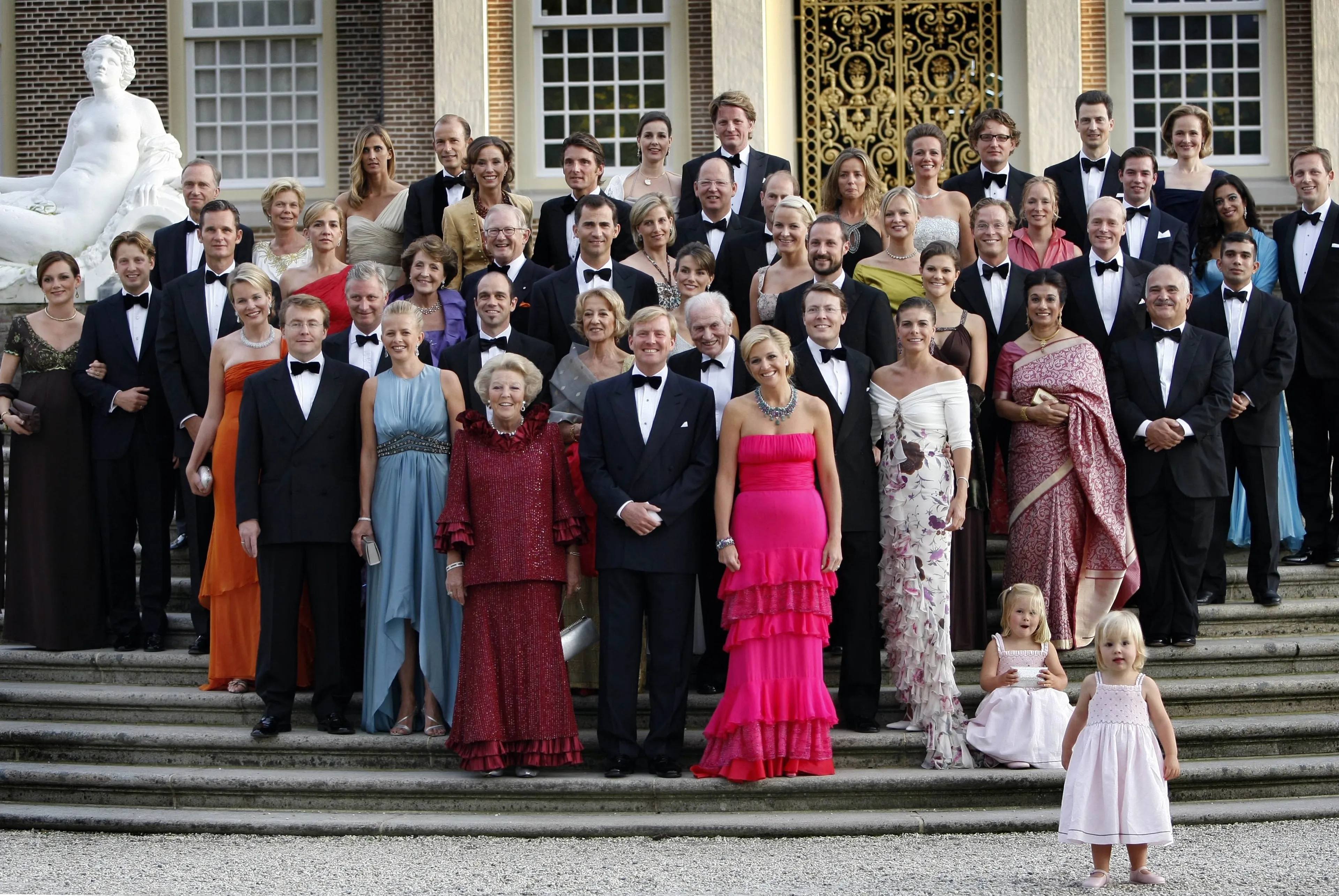 Alle gasten voor de 40ste verjaardag van prins Willem-Alexander wordt gevierd in het paleis (2007).