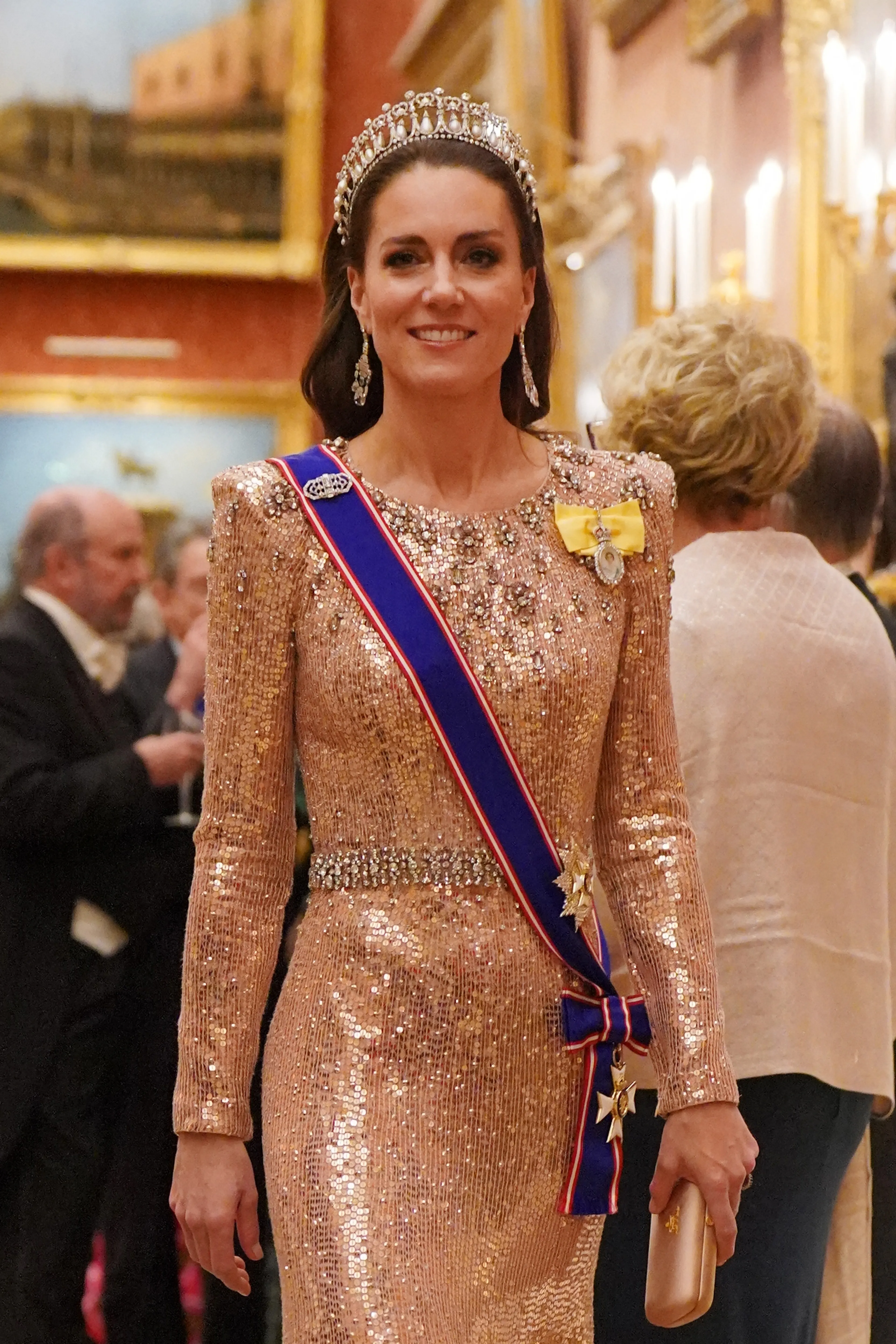 Catherine tijdens receptie Buckingham Palace (2023).