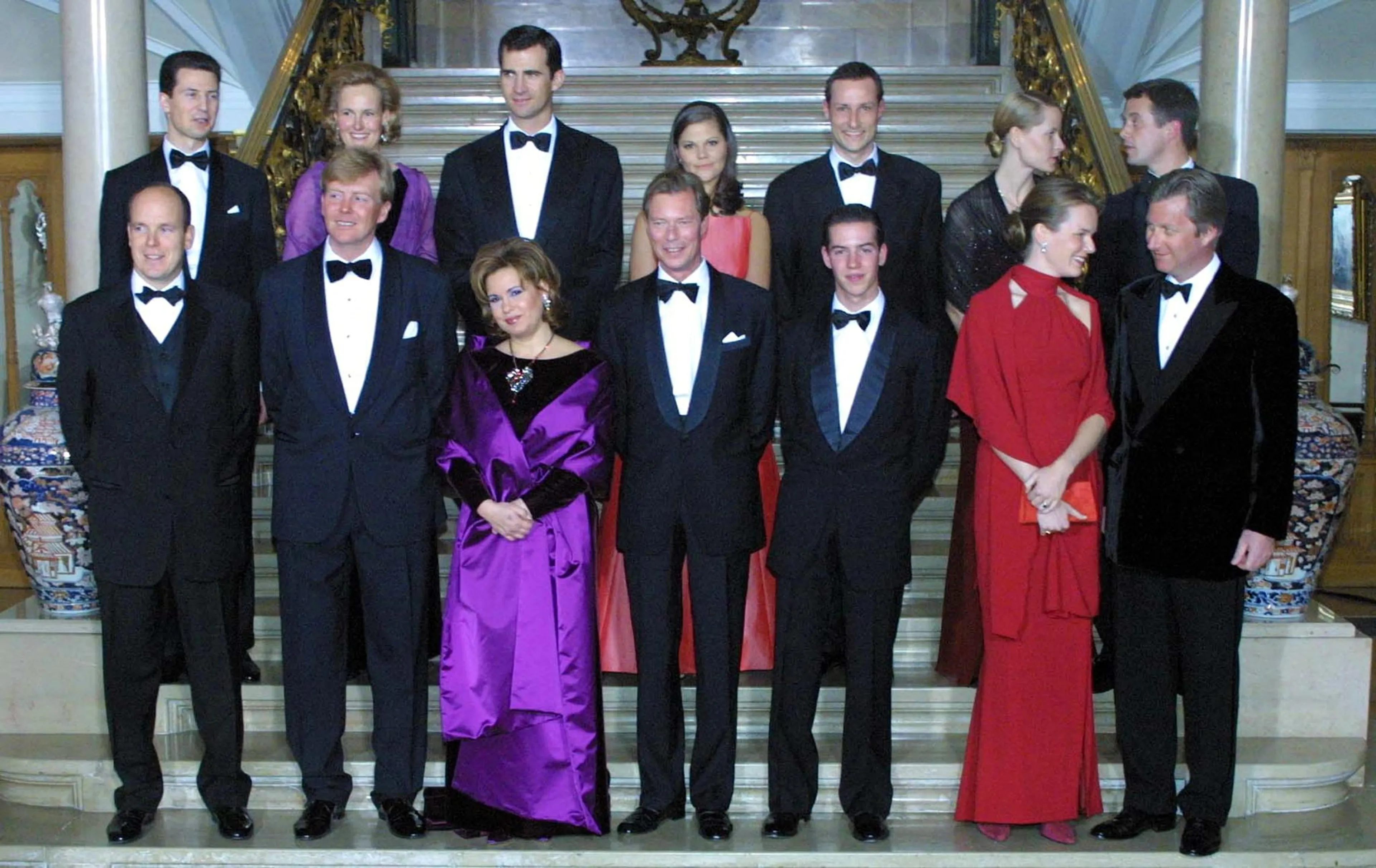 Het groothertogelijk paar met hun gasten (2001).