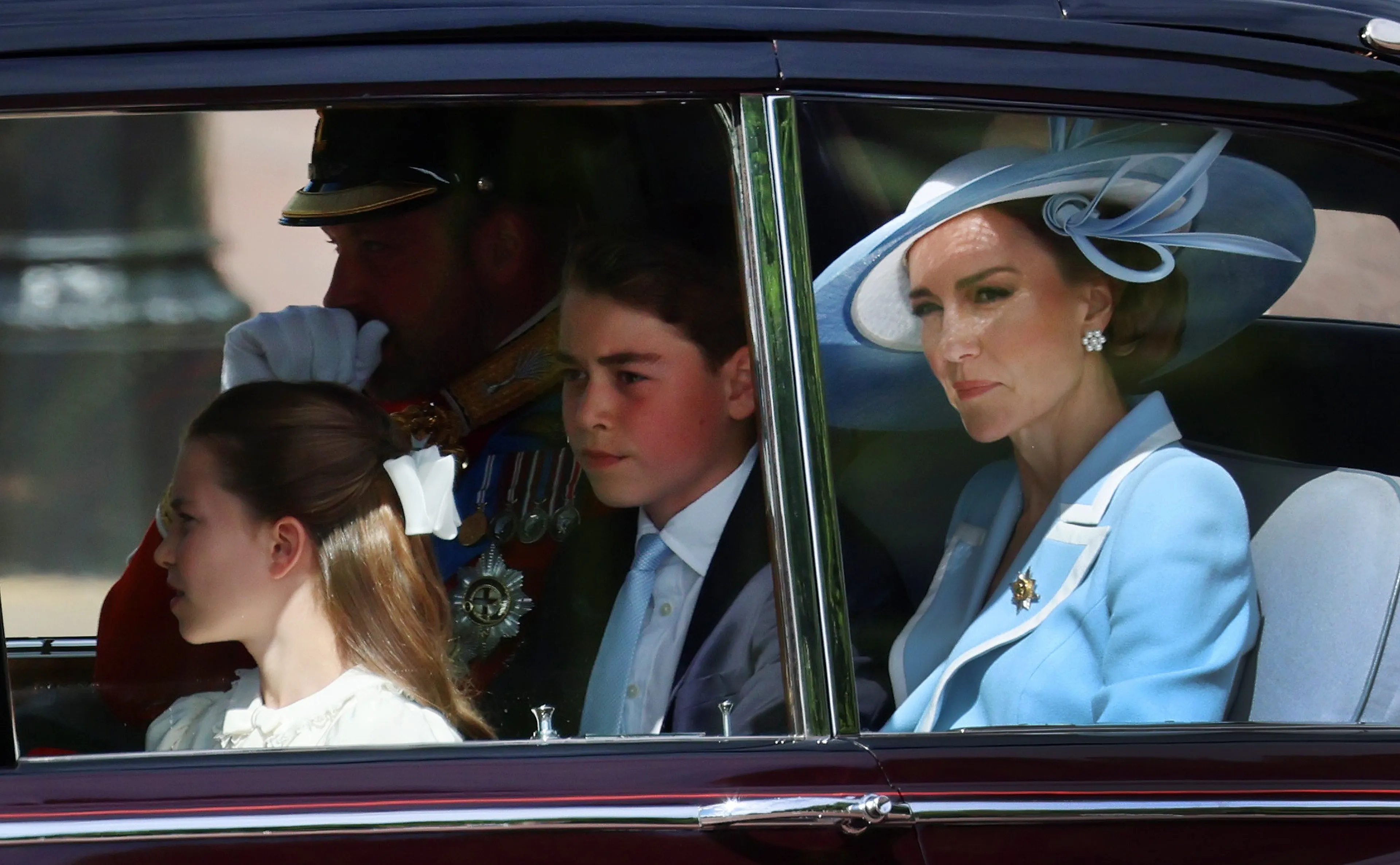 Catherine, de prinses van Wales met prins George en prinses Charlotte.