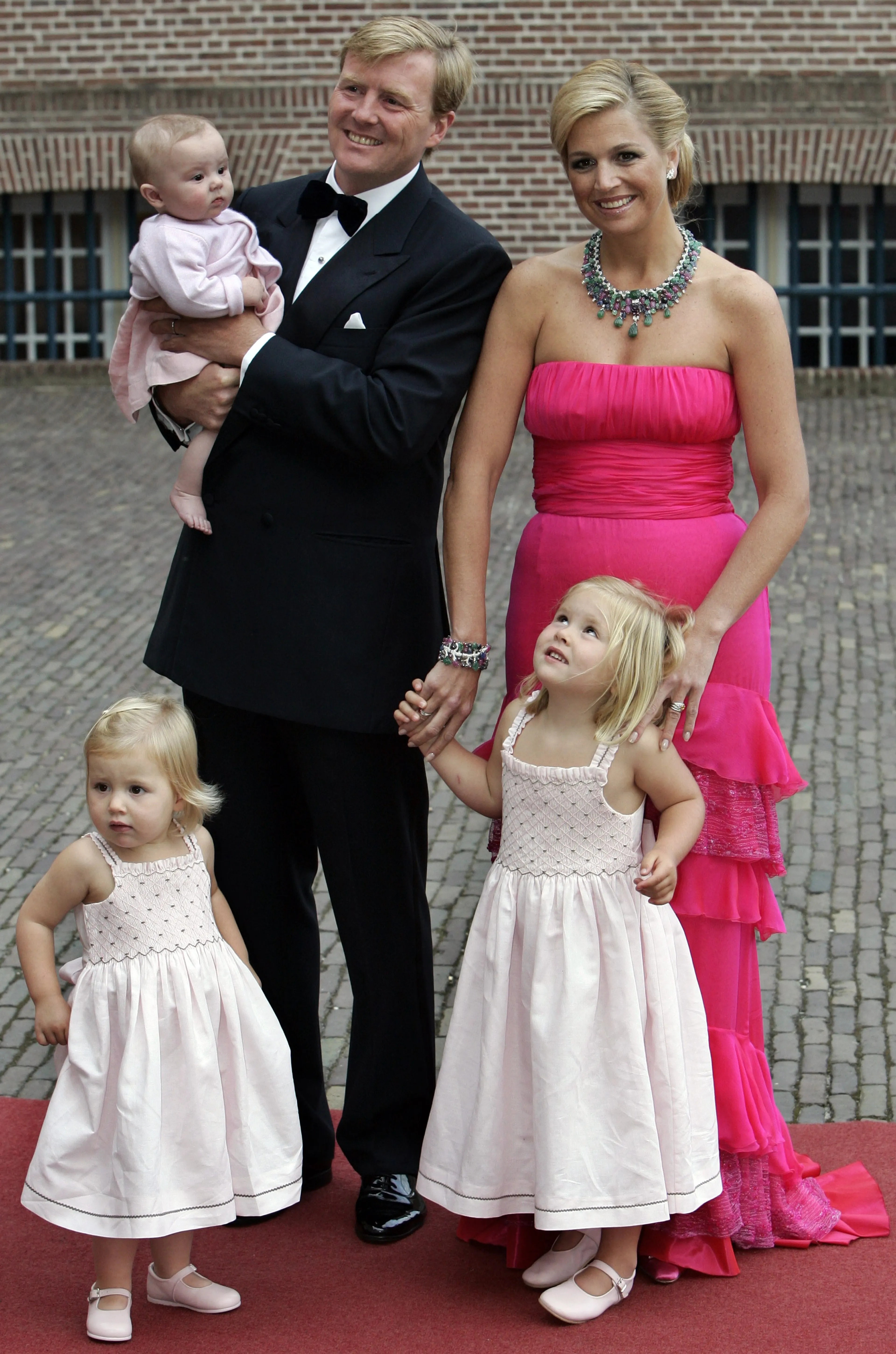 Máxima droeg de jurk voor het eerst tijdens de 40e verjaardag van Willem-Alexander.