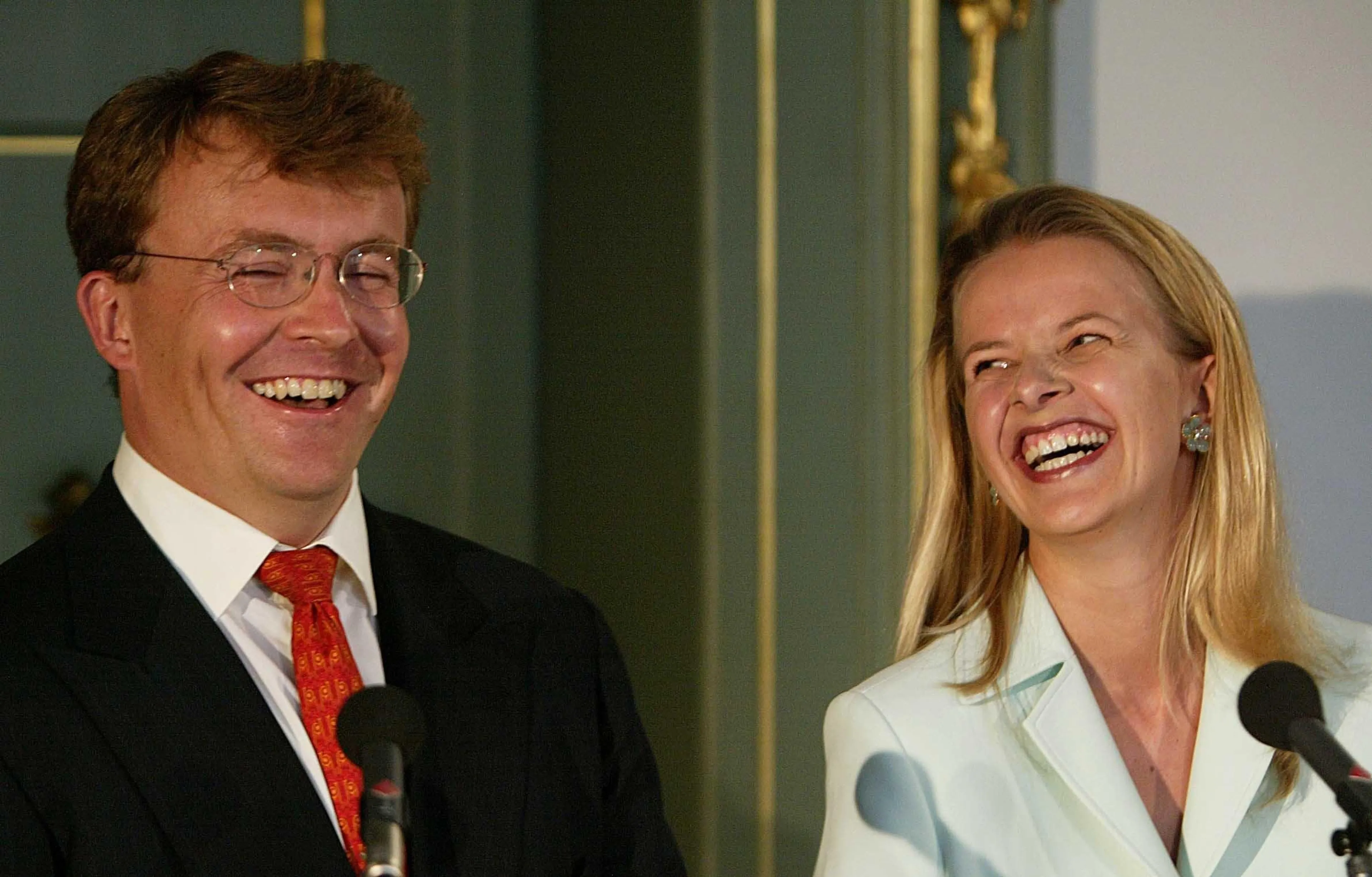 Prins Friso en zijn verloofde Mabel.