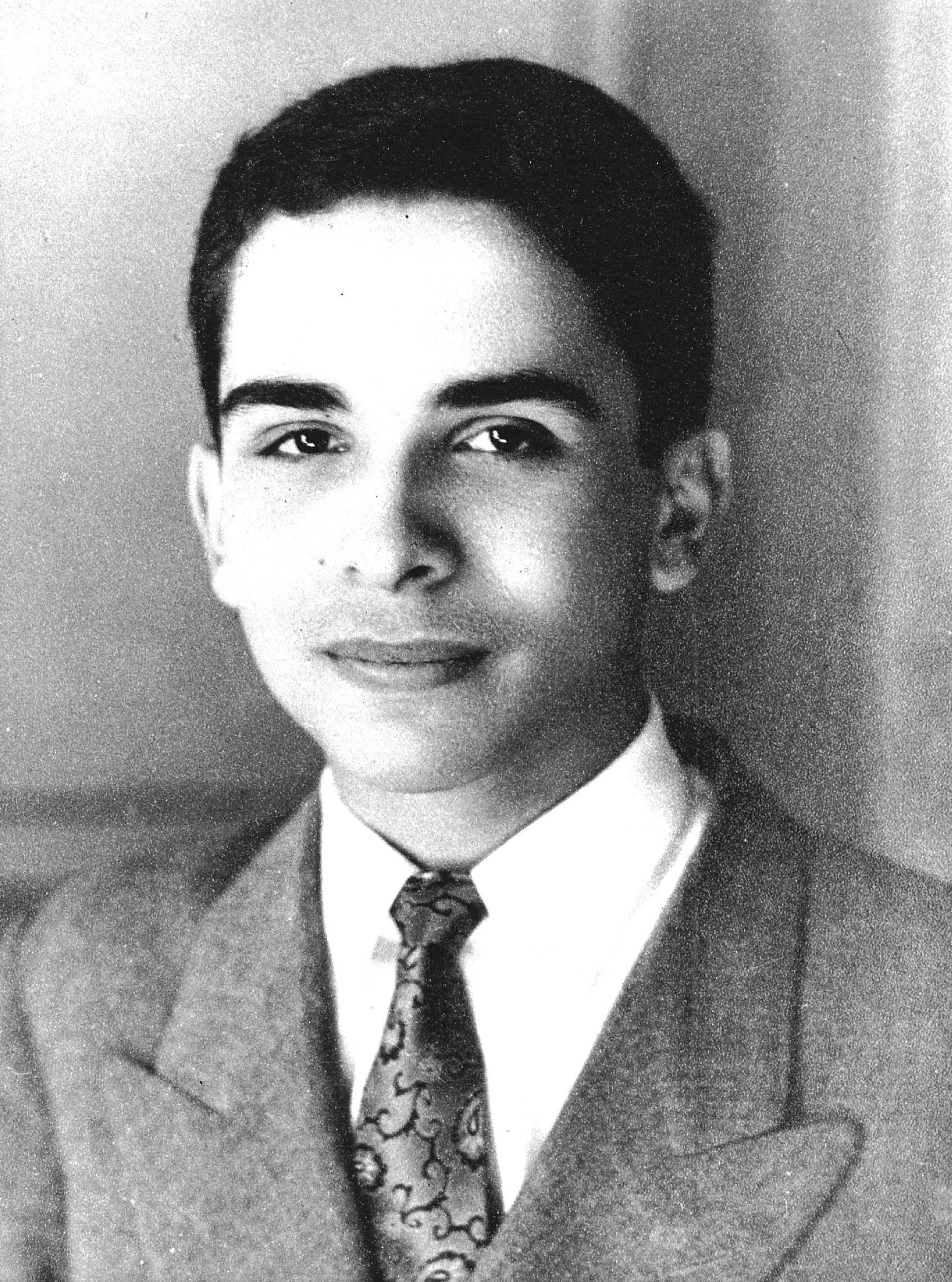 De 18 jaar oude koning Hussein van Jordanië