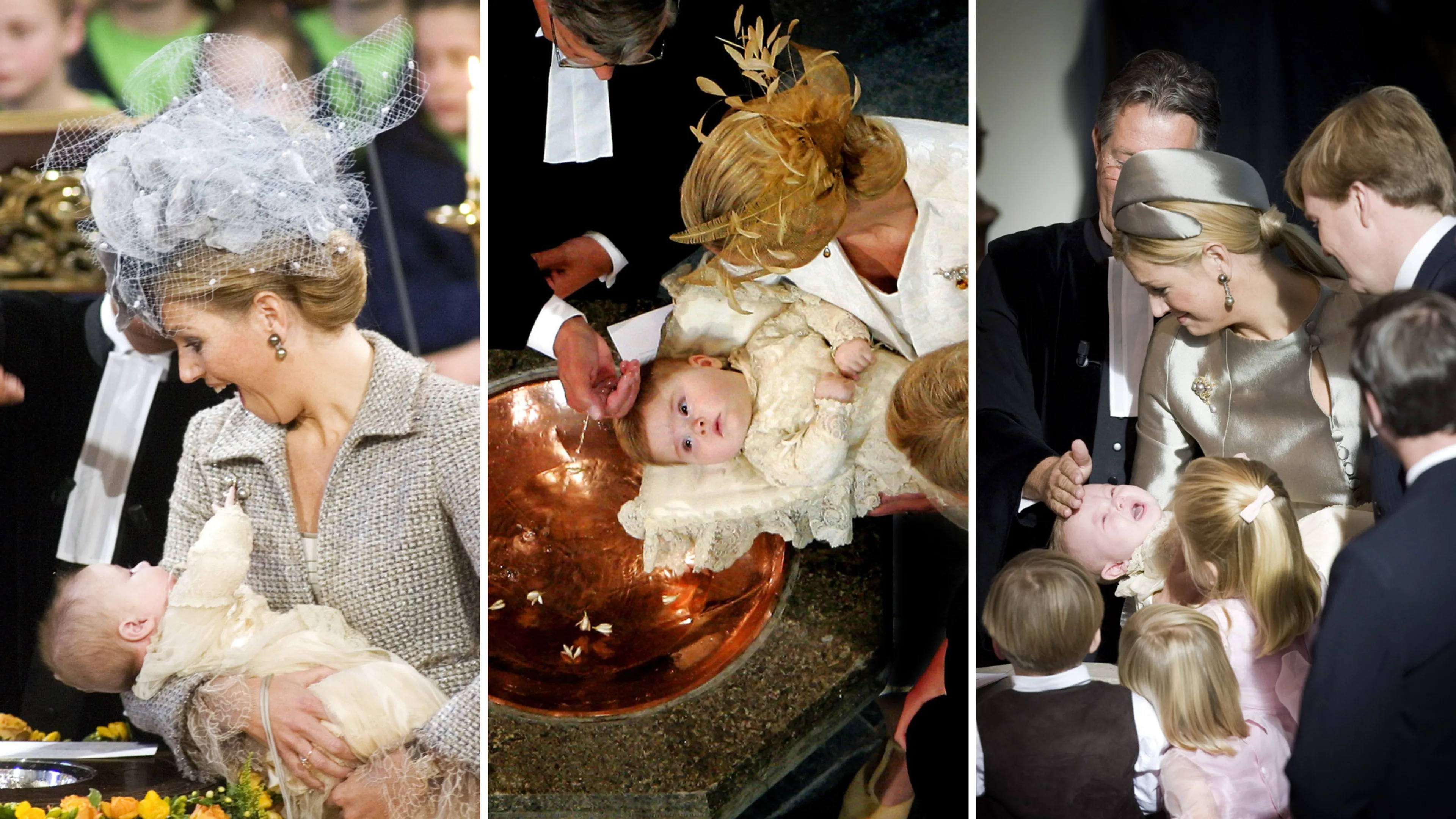 De doopteksten van de drie prinsessen Amalia, Alexia en Ariane