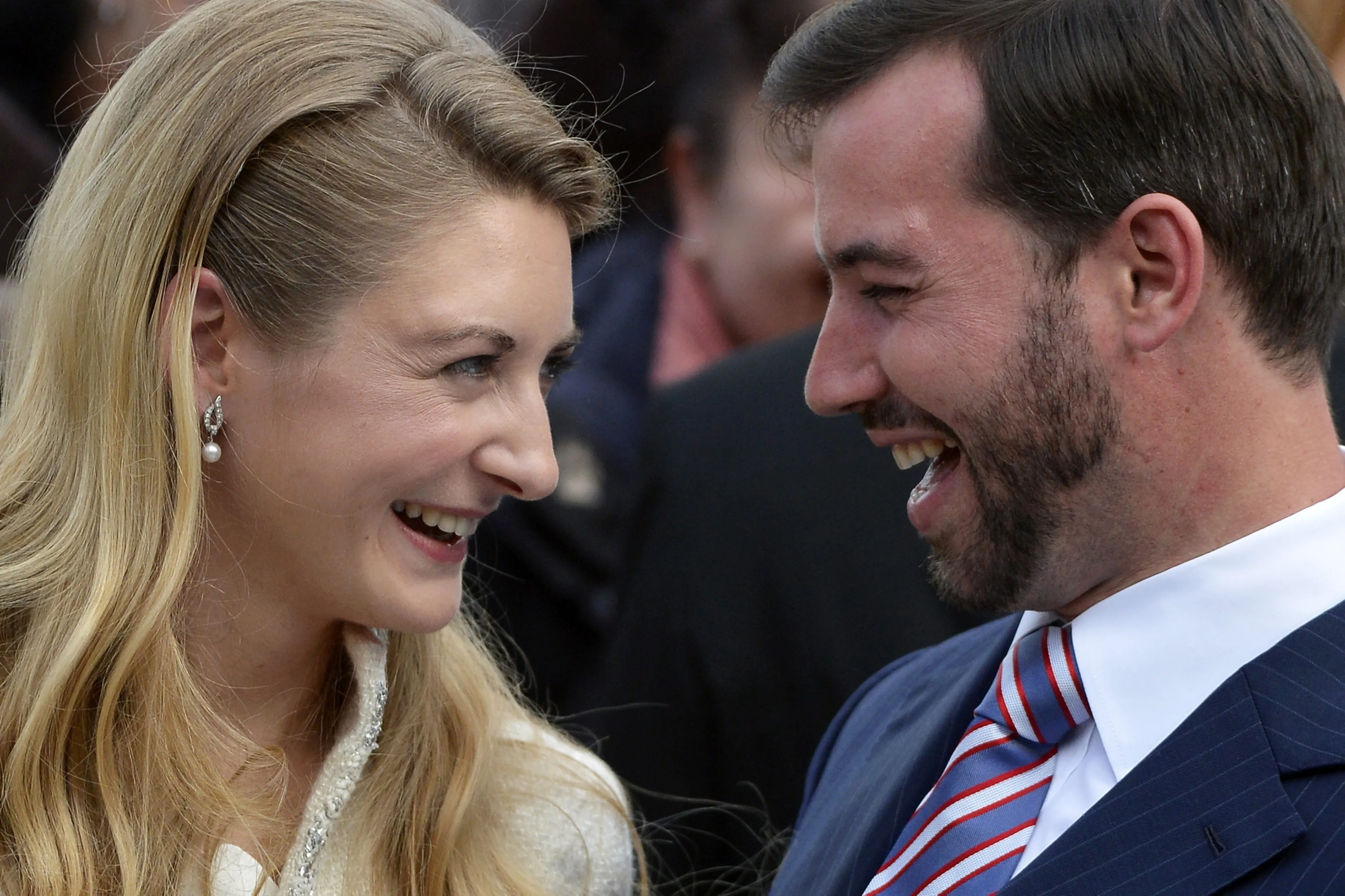 Guillaume en Stéphanie bij hun burgerlijk huwelijk (2012).