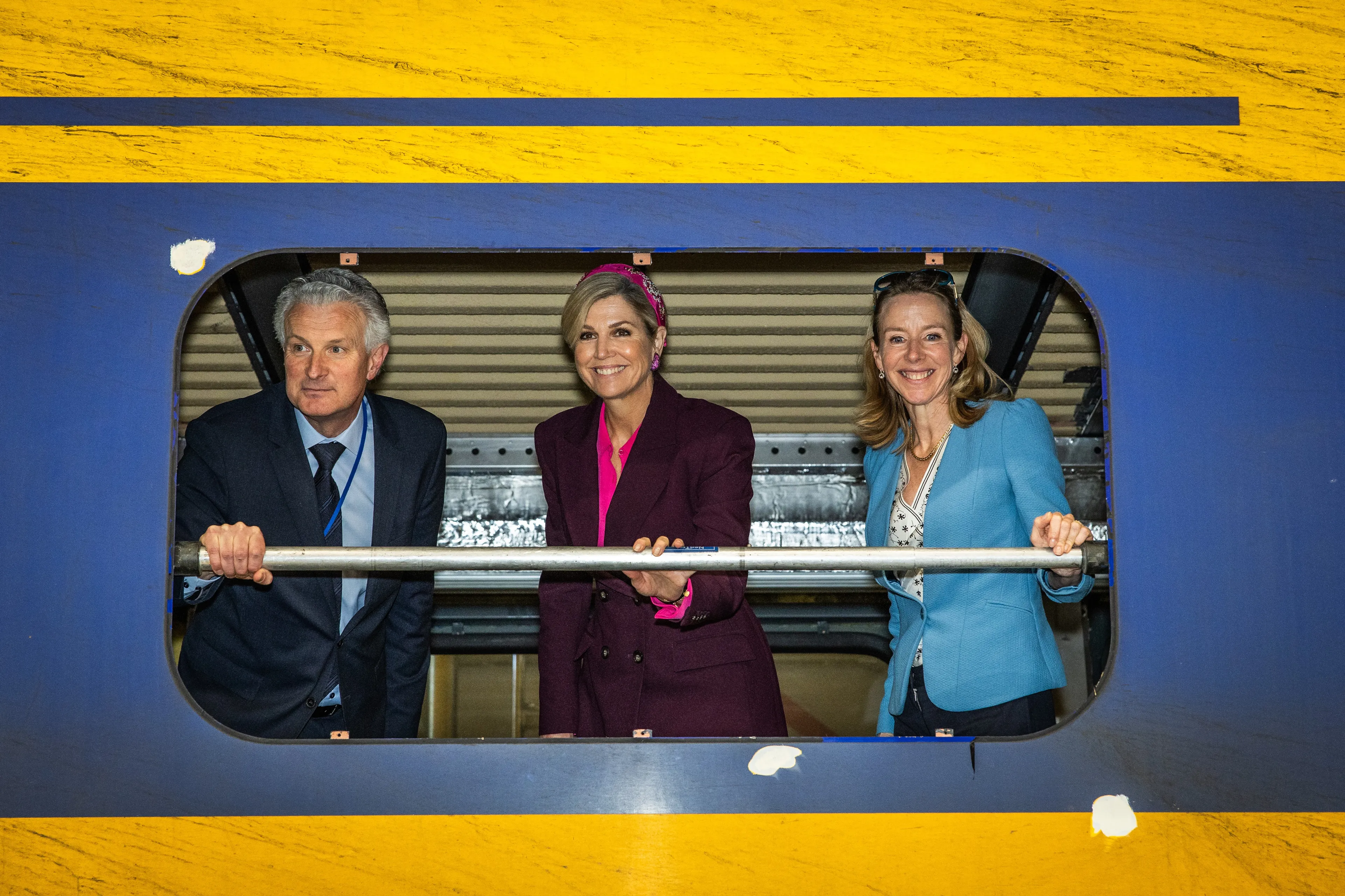Samen met koningin Máxima in de trein voor Week voor de Circulariteit