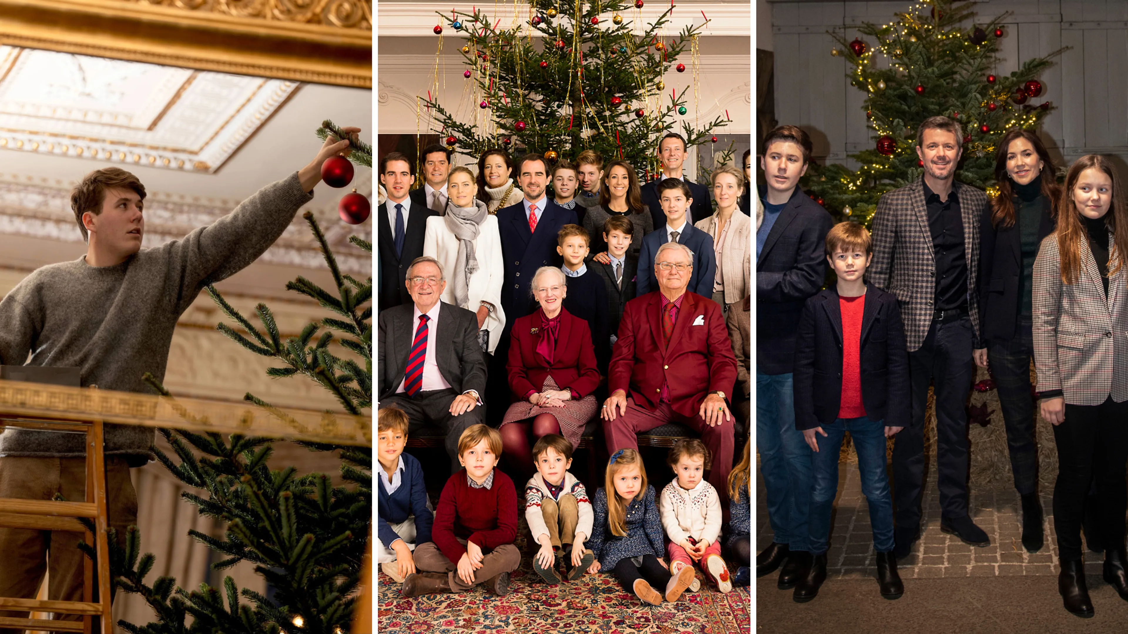 Toen en nu: Deense royals in de kerstsferen