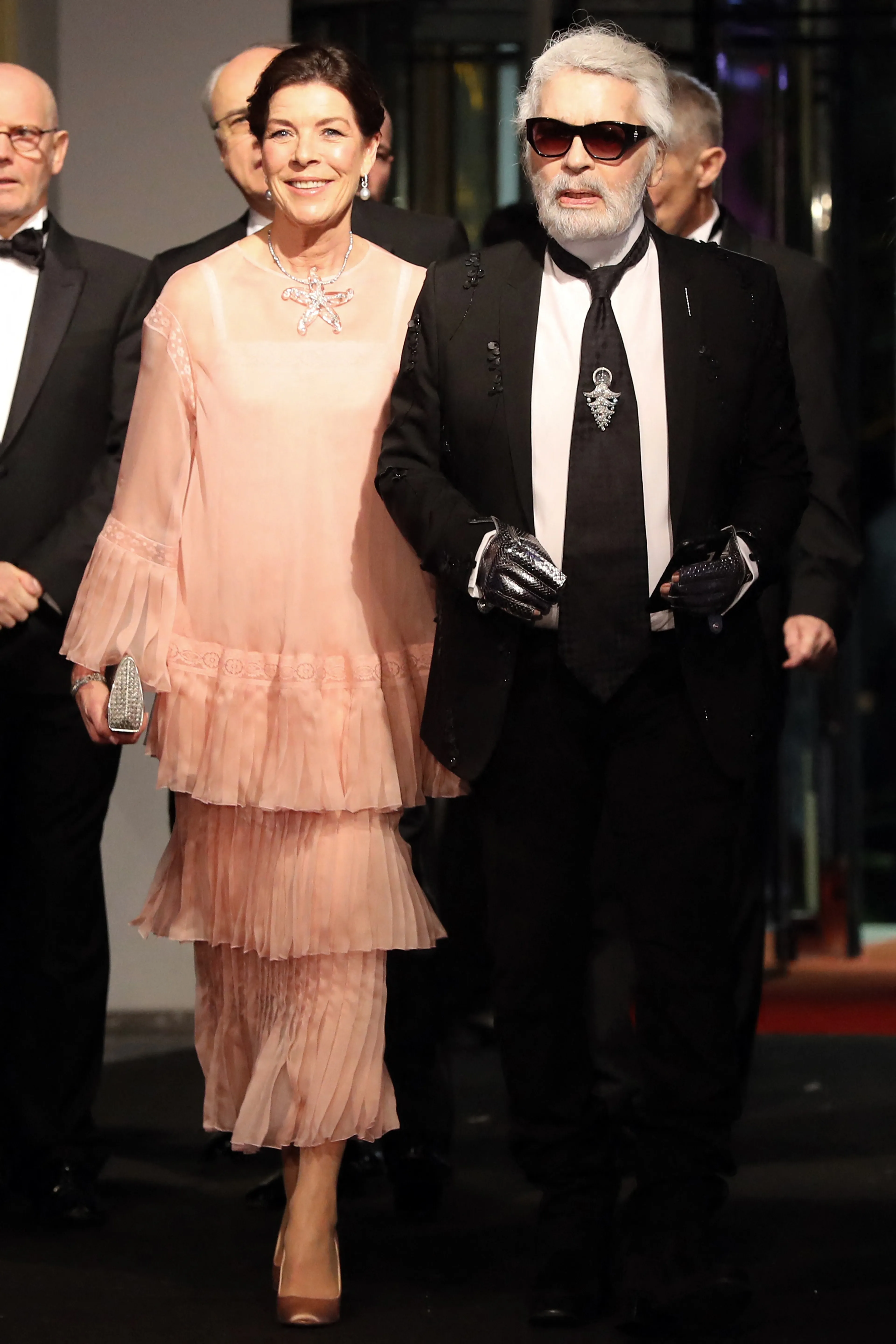 Prinses Caroline en Karl Lagerfeld (2018).