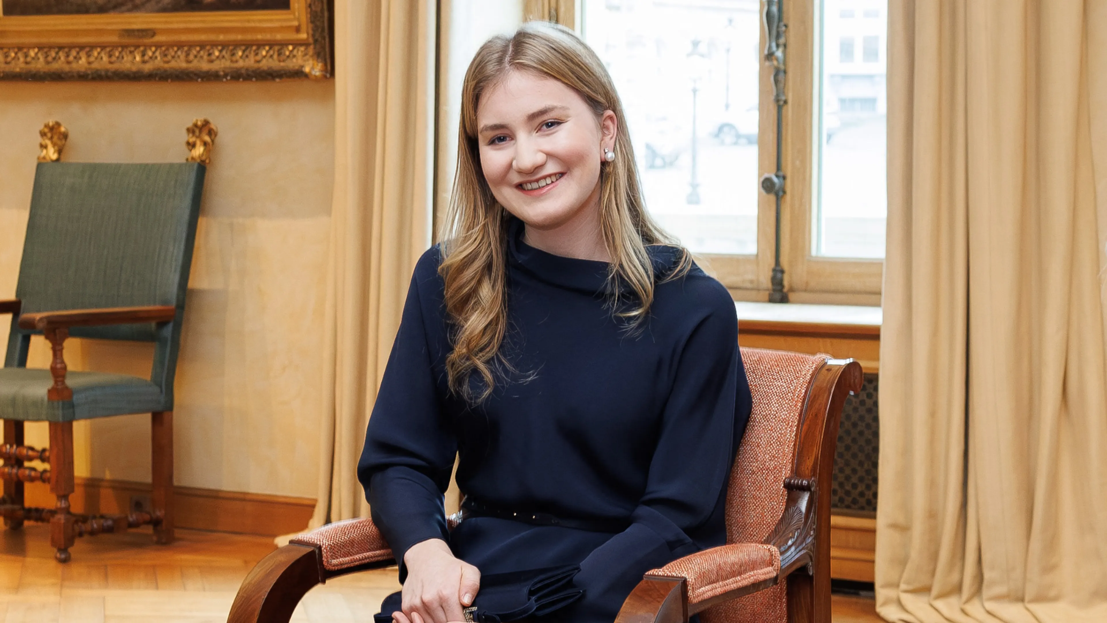 Prinses Elisabeth schuift aan bij koninklijke audiëntie op het paleis