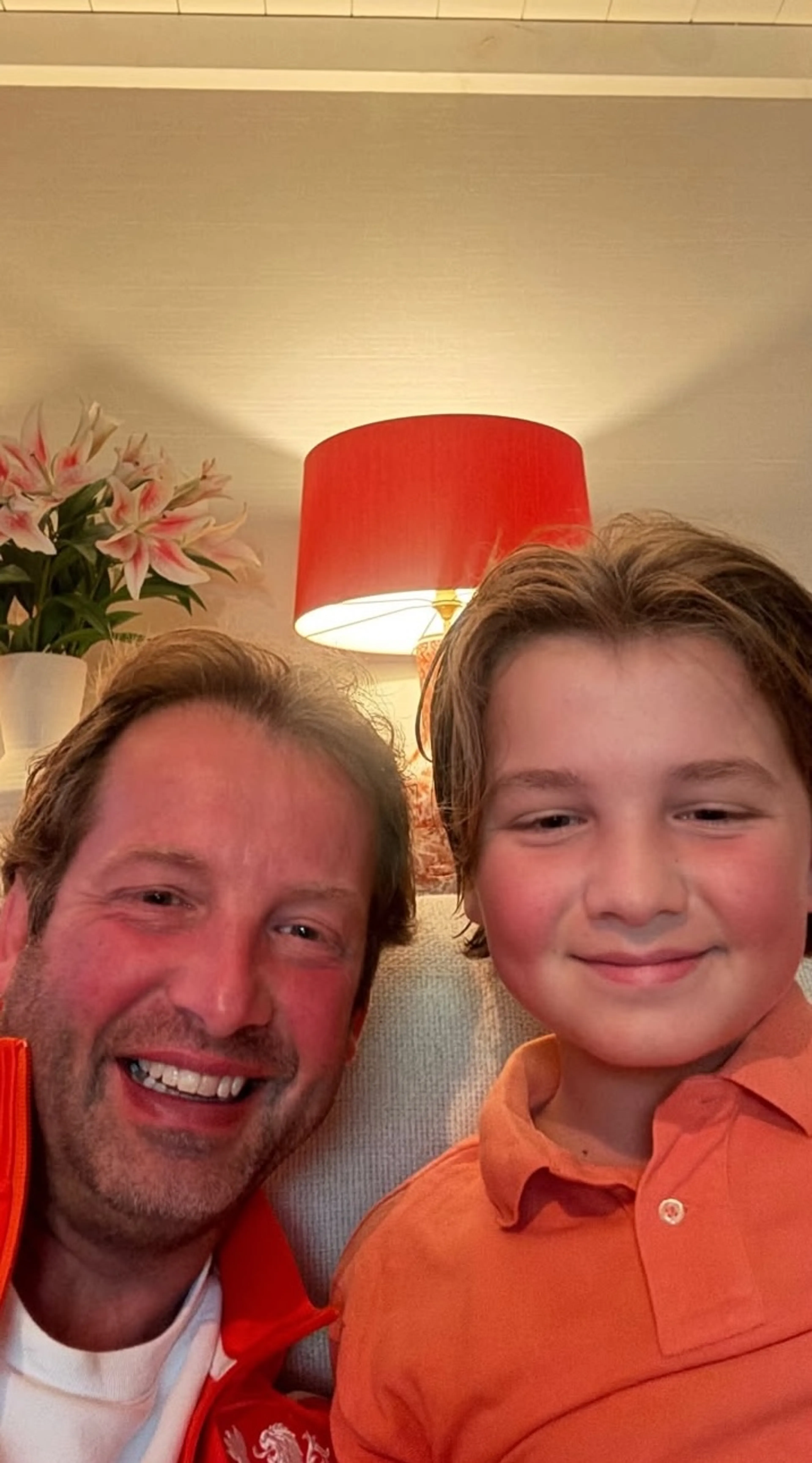 Prins Floris met zijn zoon Willem Jan.